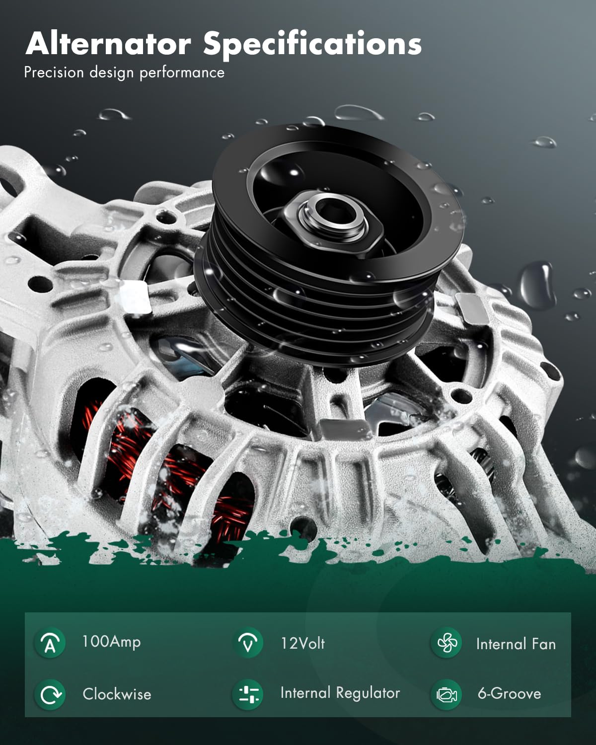 SCITOO Alternator Fits for Chevrolet Colorado 2004-2006 & for GMC Canyon 2004-2006 & for Isuzu i280 2006, i350 2006, 2.8L 3.5L-