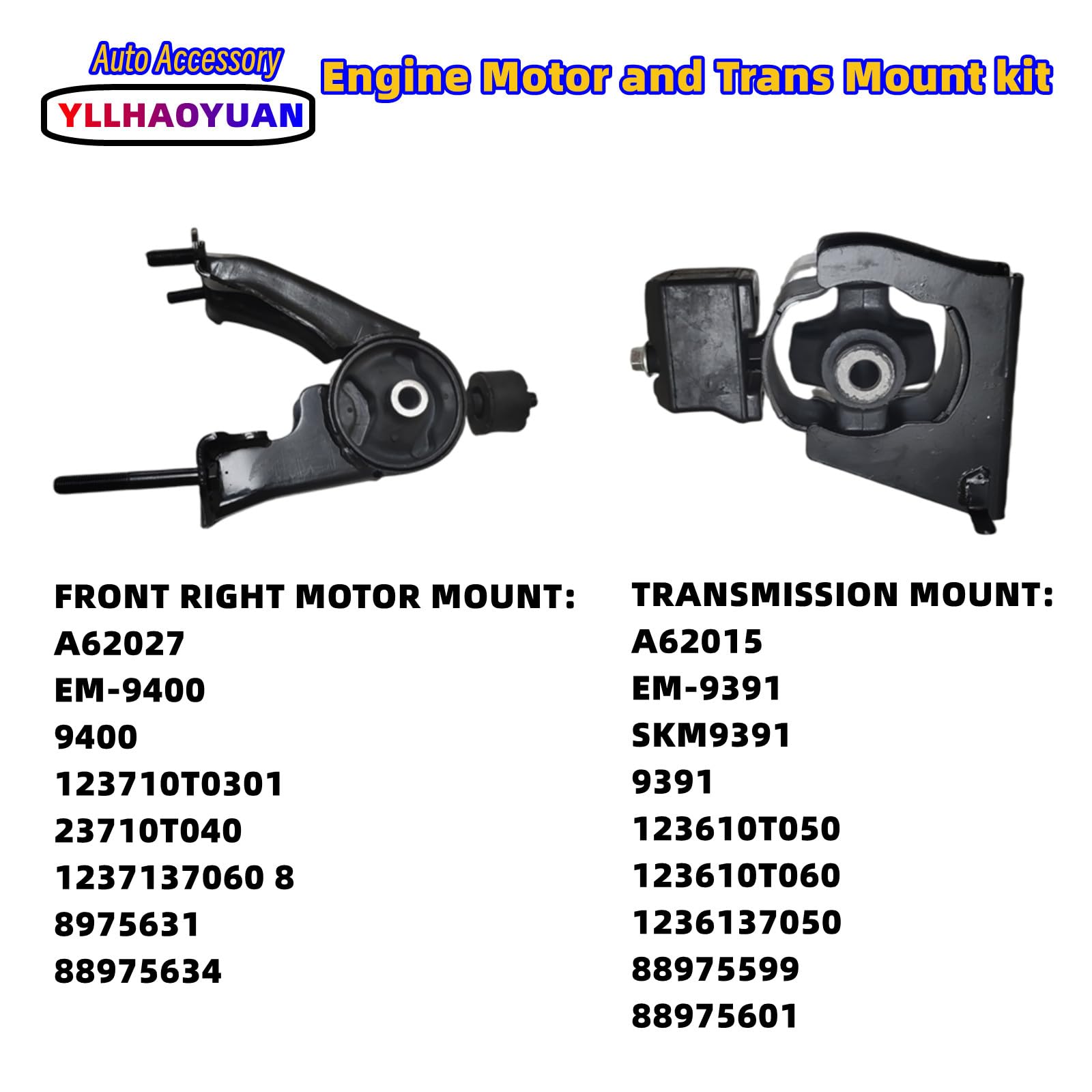 Engine Motor And Trans Mount 4Pcs Compatible With 2009-2013 Corolla 1.8L/2009-2013 Matrix 1.8L/2009-2010 Pontiac Vibe 1.8L Repla