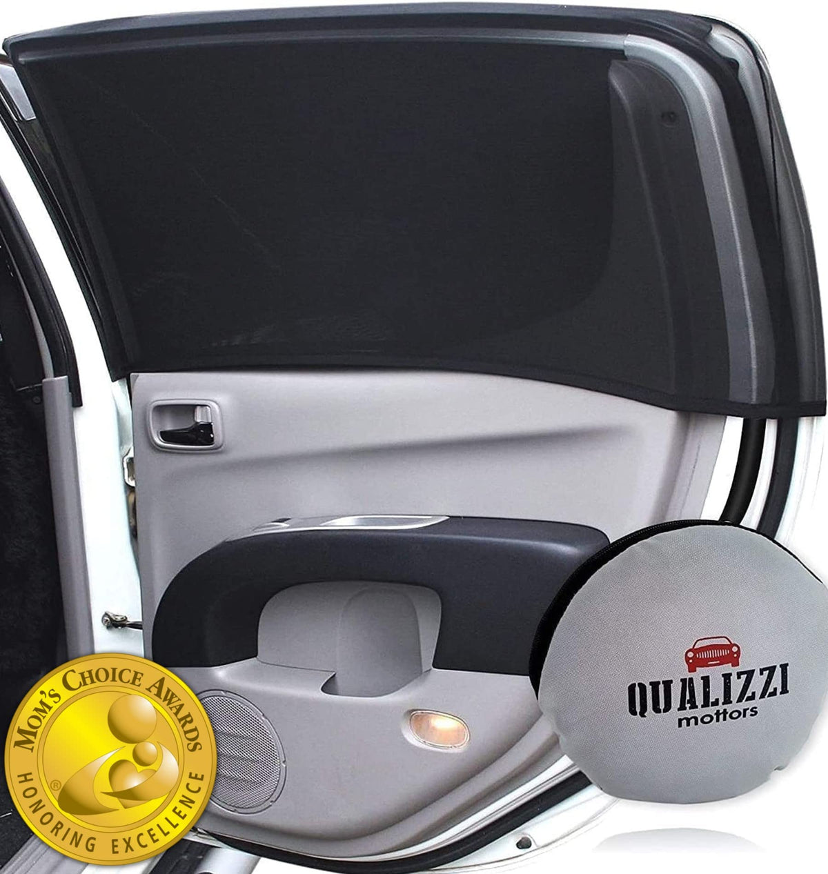 Car Sun Shade For Baby - Stretchy Mesh Fits Like A Sock, No Sun Leak On Back Seat Window, Sunscreen/Insect Screen Protects Your
