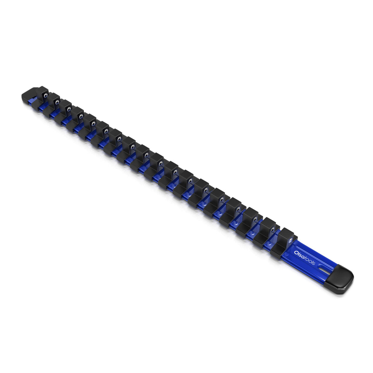 3/8-Inch Drive Aluminum Socket Organizer  Professional Quality Socket Holder (Blue)  By Olsa Tools