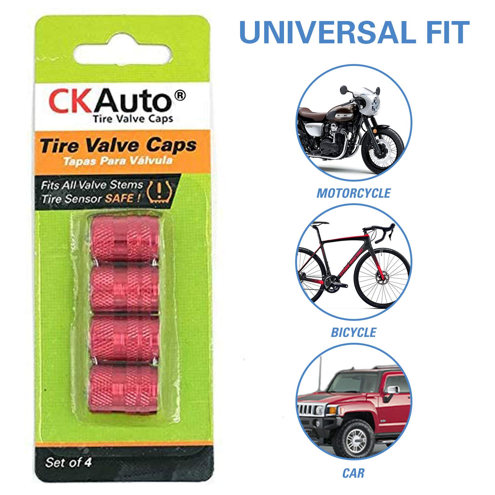 Ckauto American Flag Valve Stem Caps, Aluminum Usa Tire Valve Caps, Universal Dust Proof Stem Covers For Cars, Trucks, Bikes, Mo