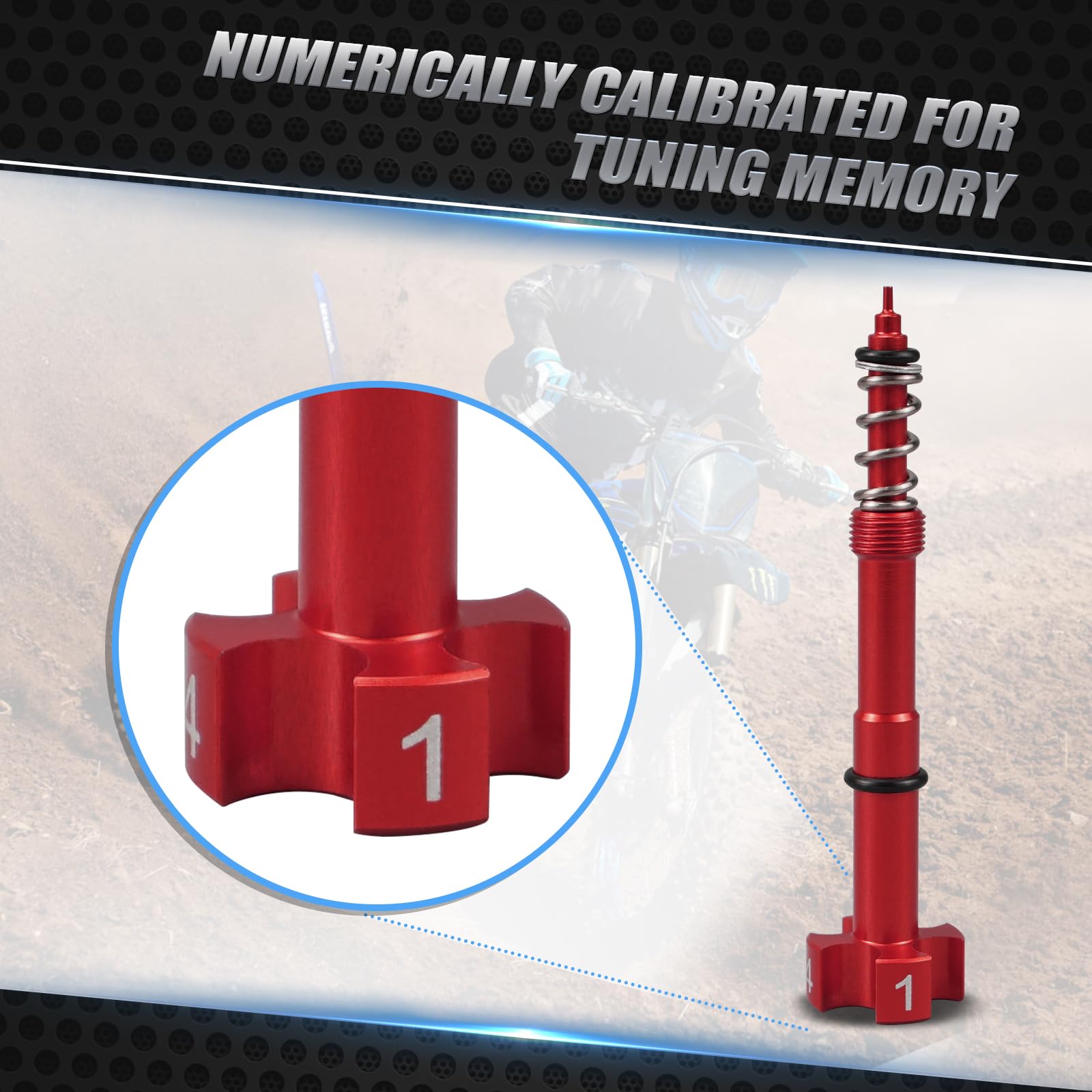 Nicecnc Red Universal Air/Fuel Mixture Screw Adjuster Keihin Fcr Carb Motorcycle Compatible With Honda Yamaha Kawasaki Suzuki Cr