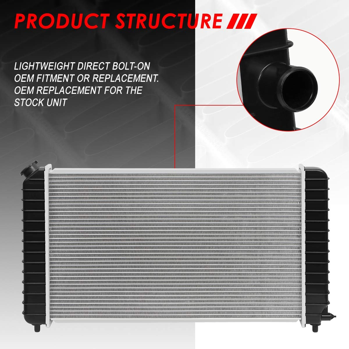 Auto Dynasty Radiator Compatible With 94-95 Chevy S10 Pickup Blazer Gmc Jimmy Sonoma 4.3L Mt, Dpi 1532 Factory Style 1-Row Cooli