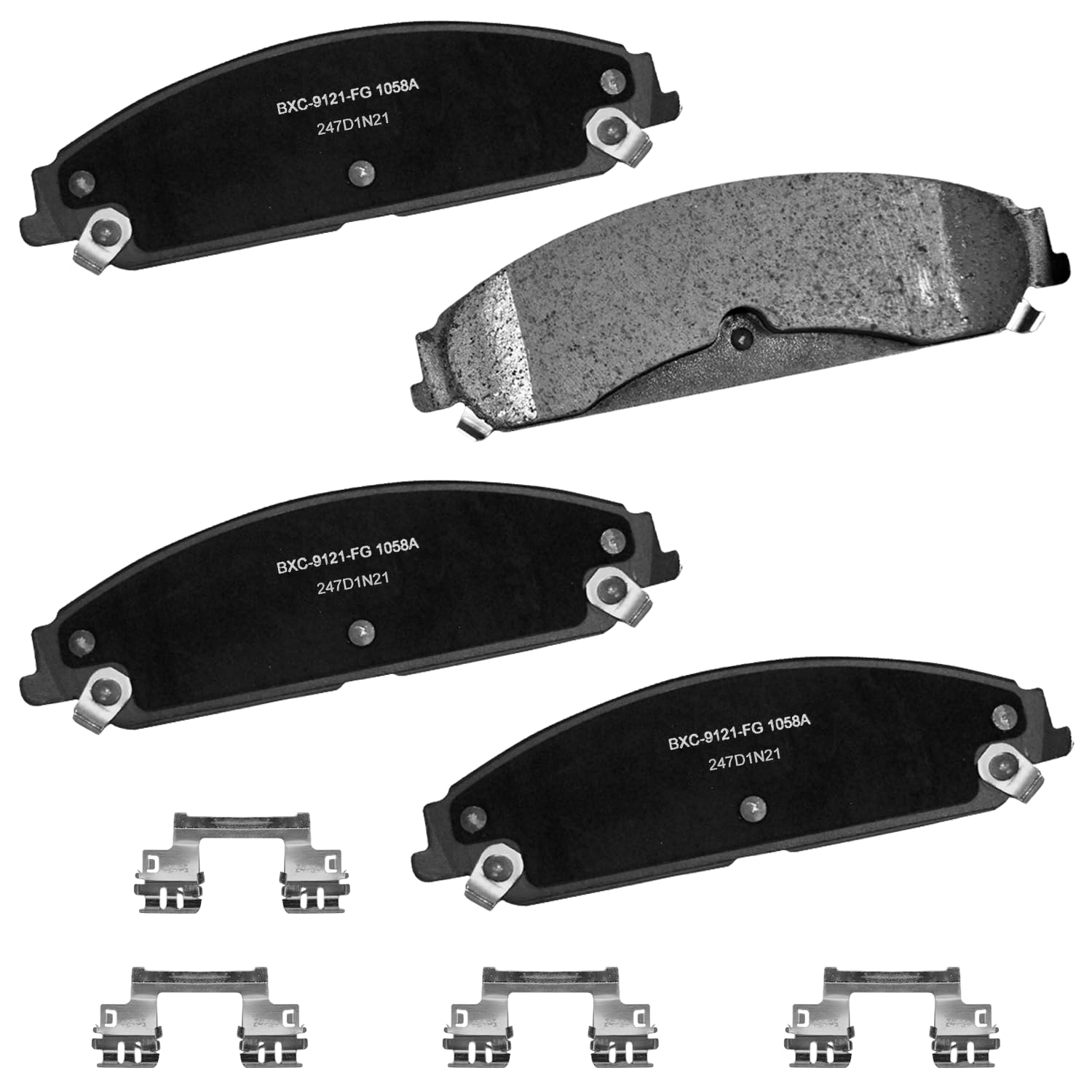 Bendix Premium Sbc1058A Ceramic Front Brake Pads For Chrysler 300 2019, Dodge Challenger 2020-2019, Charger 2021-2019