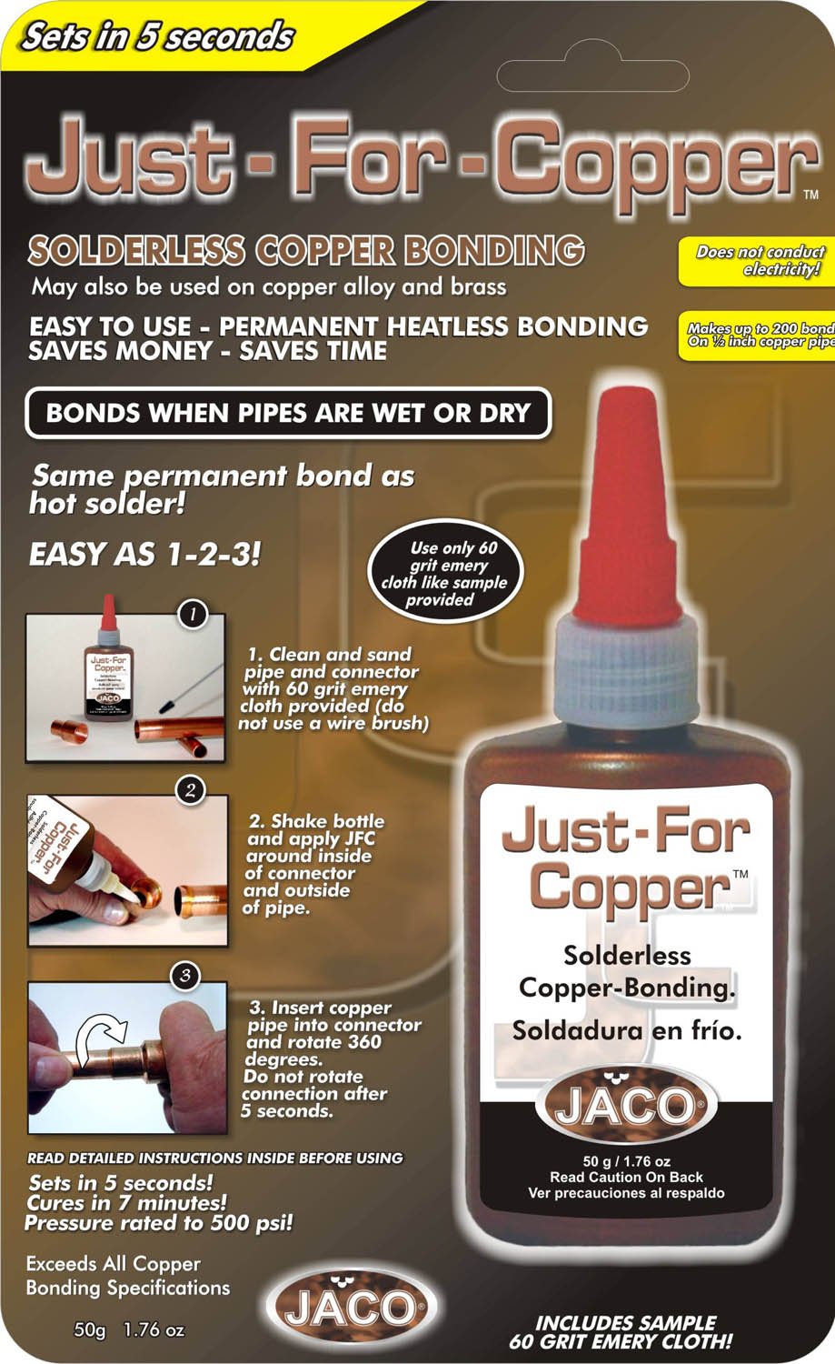 Just For Copper Jfc050 1.85 Ounce Solderless Copper Bonding