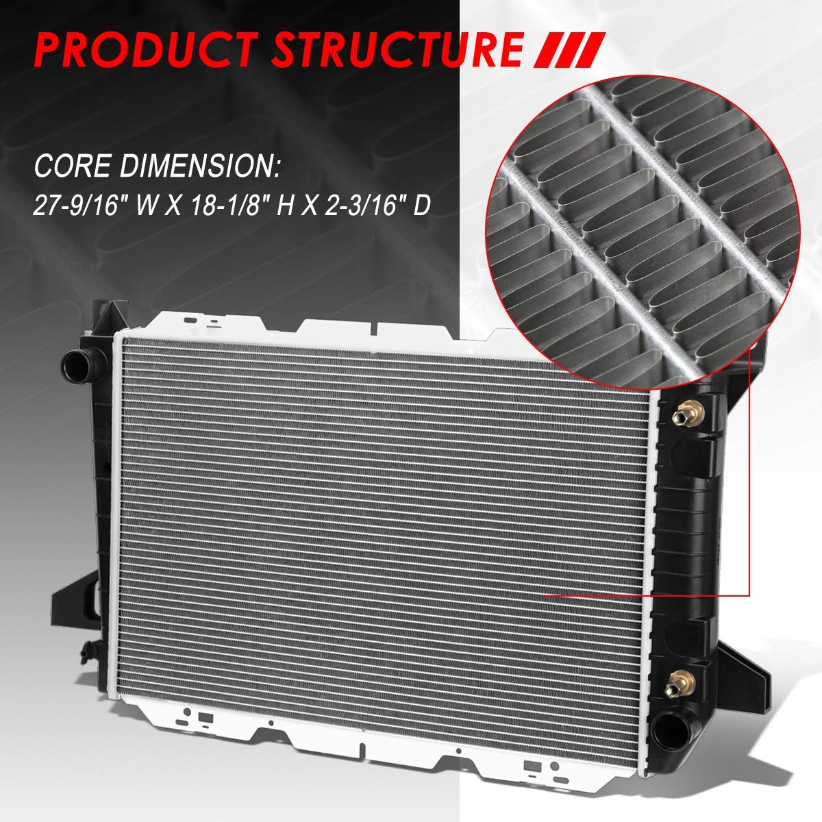 Auto Dynasty Radiator Compatible With 85-96 Ford Bronco F150 F250 F350 4.9L At, Dpi 1454 Factory Style 2-Row Cooling Radiator, A