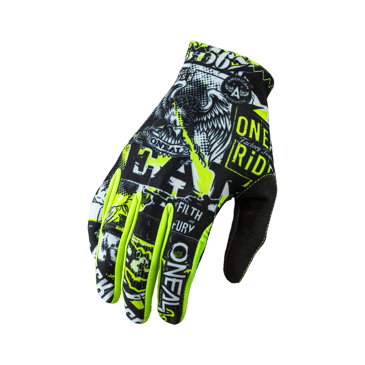 O'Neal 0391-207 Matrix Unisex-Child Youth Glove (Black/Neon/Yellow, 7 Xl)