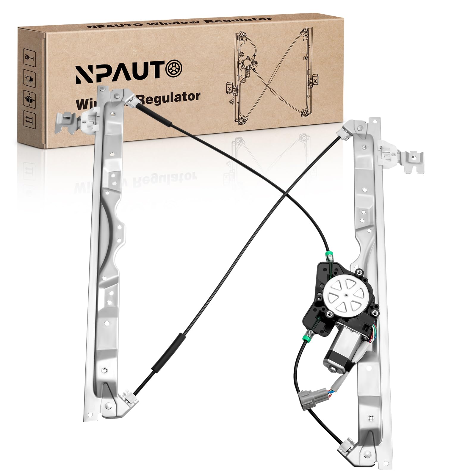 NPAUTO Front Left Driver Side Power Window Regulator with Motor Replacement for 04-15 Nissan Titan, Nissan Armada, Infiniti QX56