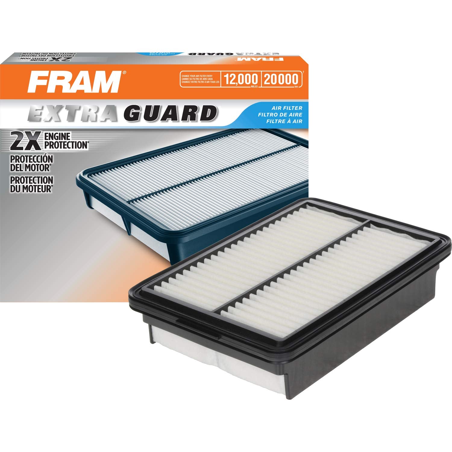 Fram Extra Guard Rectangular Panel Engine Air Filter Replacement, Easy Install W/Advanced Engine Protection And Optimal Performa