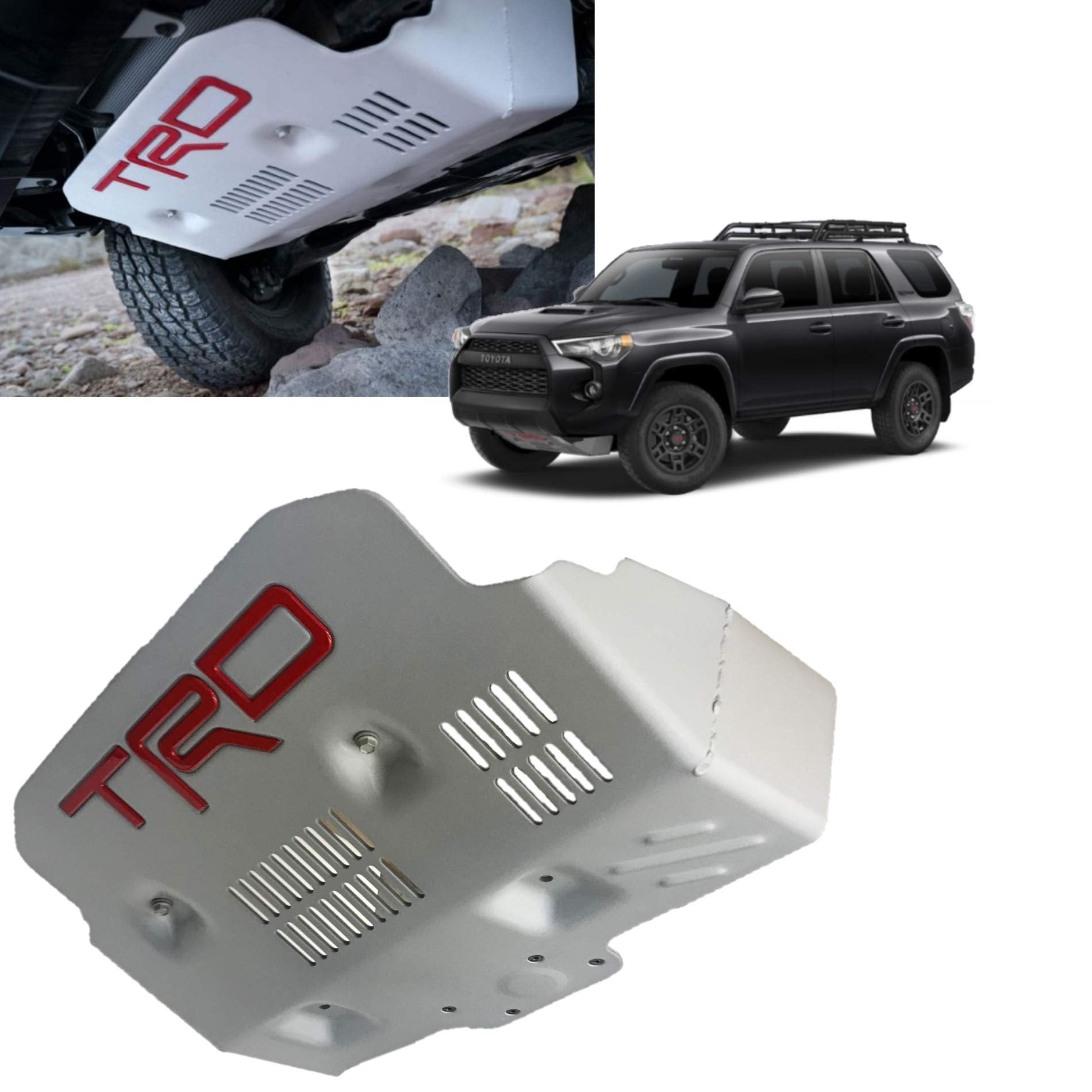 Genuine TRD 4Runner Skid Plate PTR60-89190, Silver Powder Coated, 2014-2019 Model