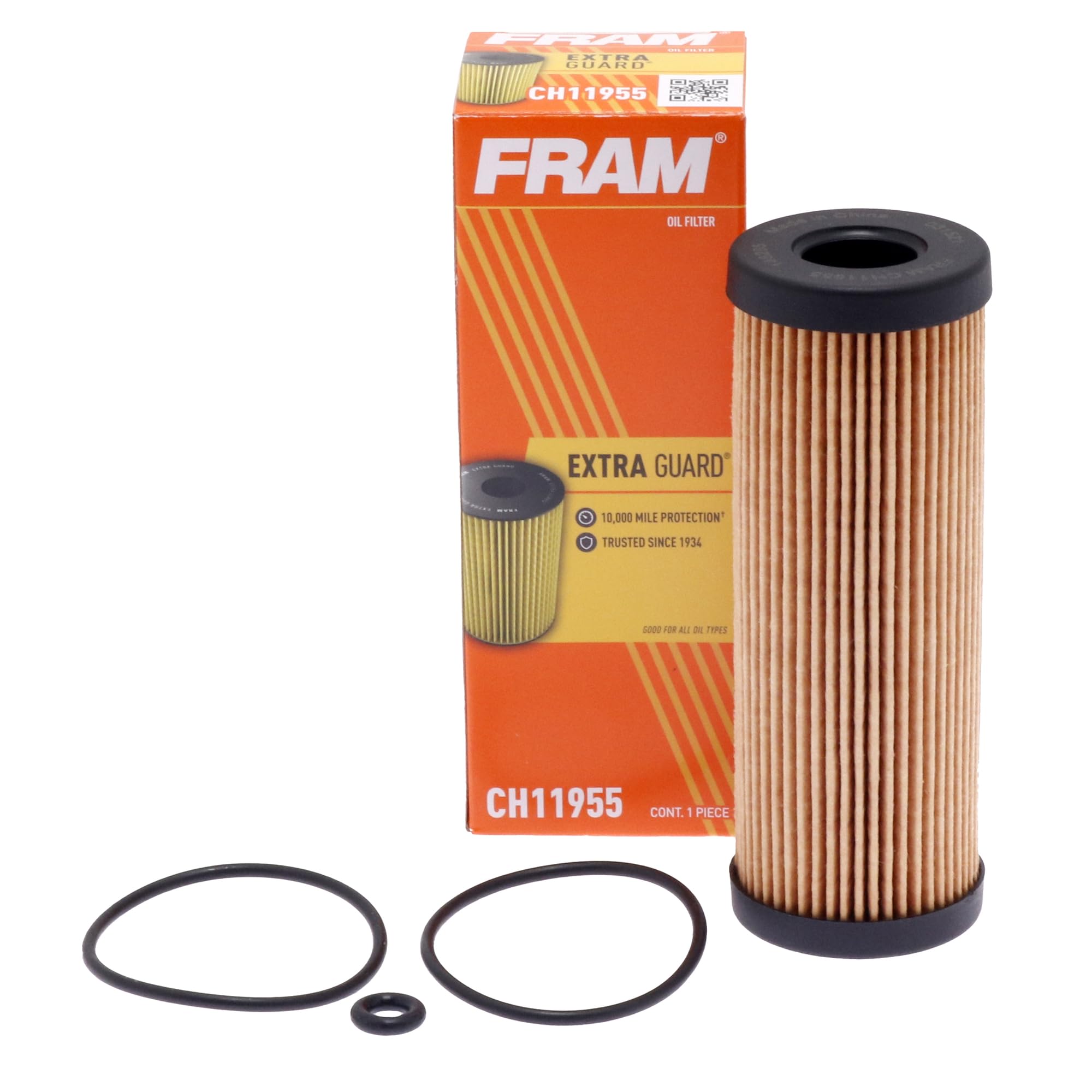 FRAM Extra Guard CH11955, 10K Mile Change Automotive Replacement Interval Engine Oil Filter for Select Vehicle Models