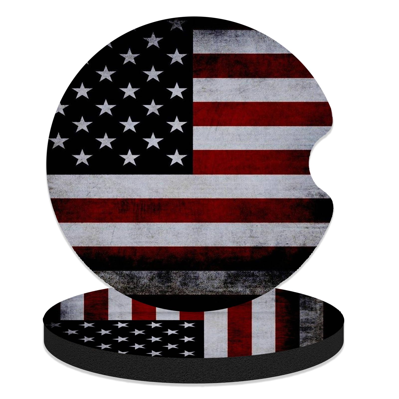 FJyuanqi Car Coasters for Cup Holders, 2 Pack Anti Slip Universal Rubber Cup Coasters for Women & Men, Car Interior Accessories 