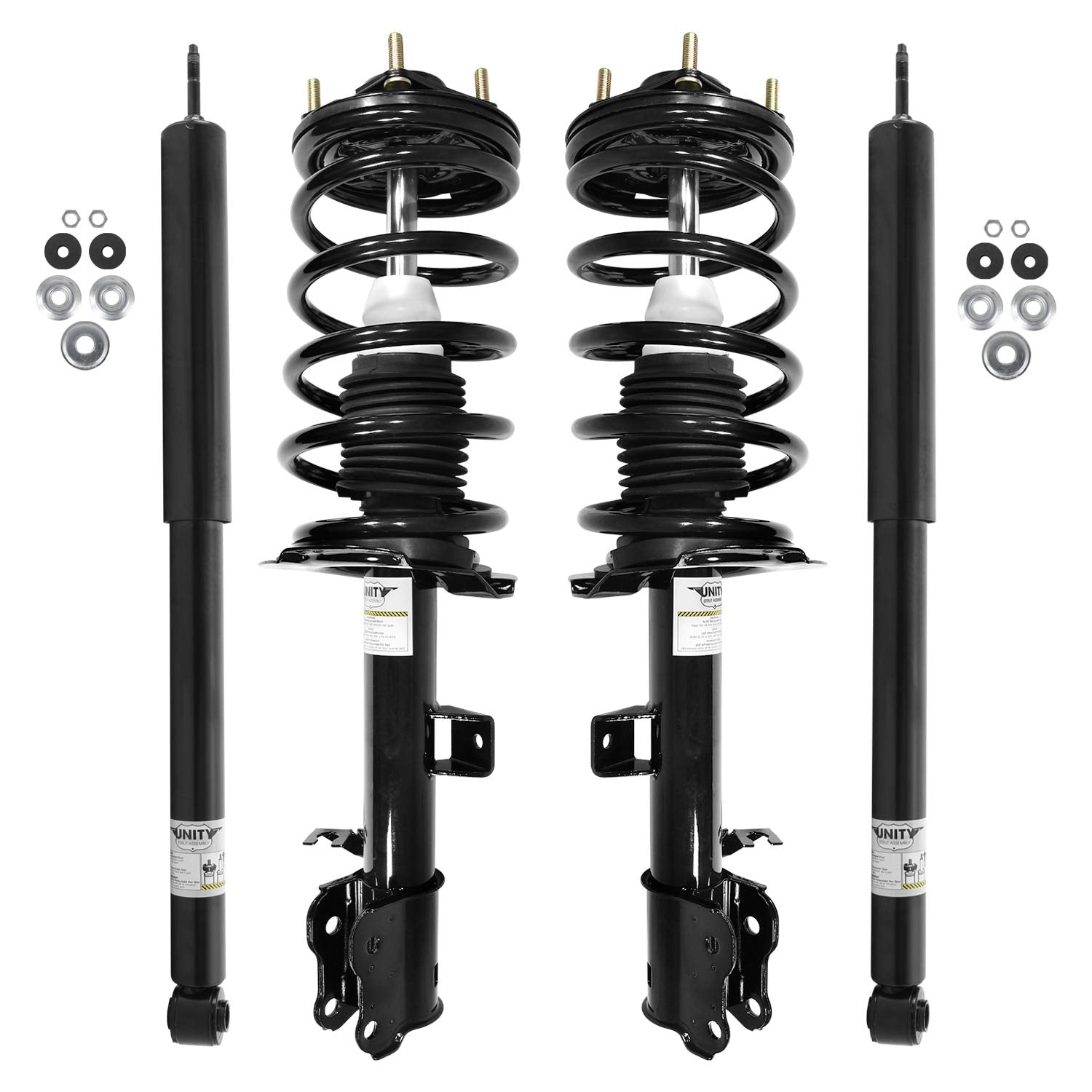 Unity Complete Strut Assembly Kit - Front & Rear 4 Wheel Gas Shock - Model 4-11621-252040-001