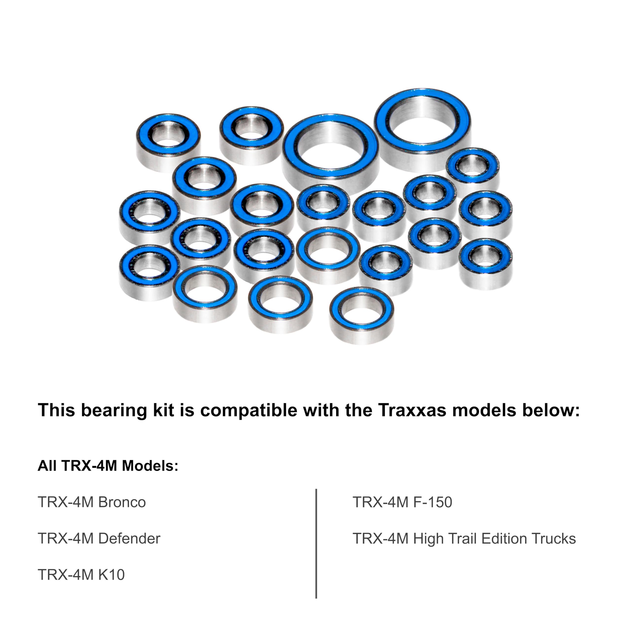 Winter Evening - For Traxxas Trx4M 1/18 Bronco, Defender, K10, And F-150 - Sealed Bearings Kit (22 Pcs)