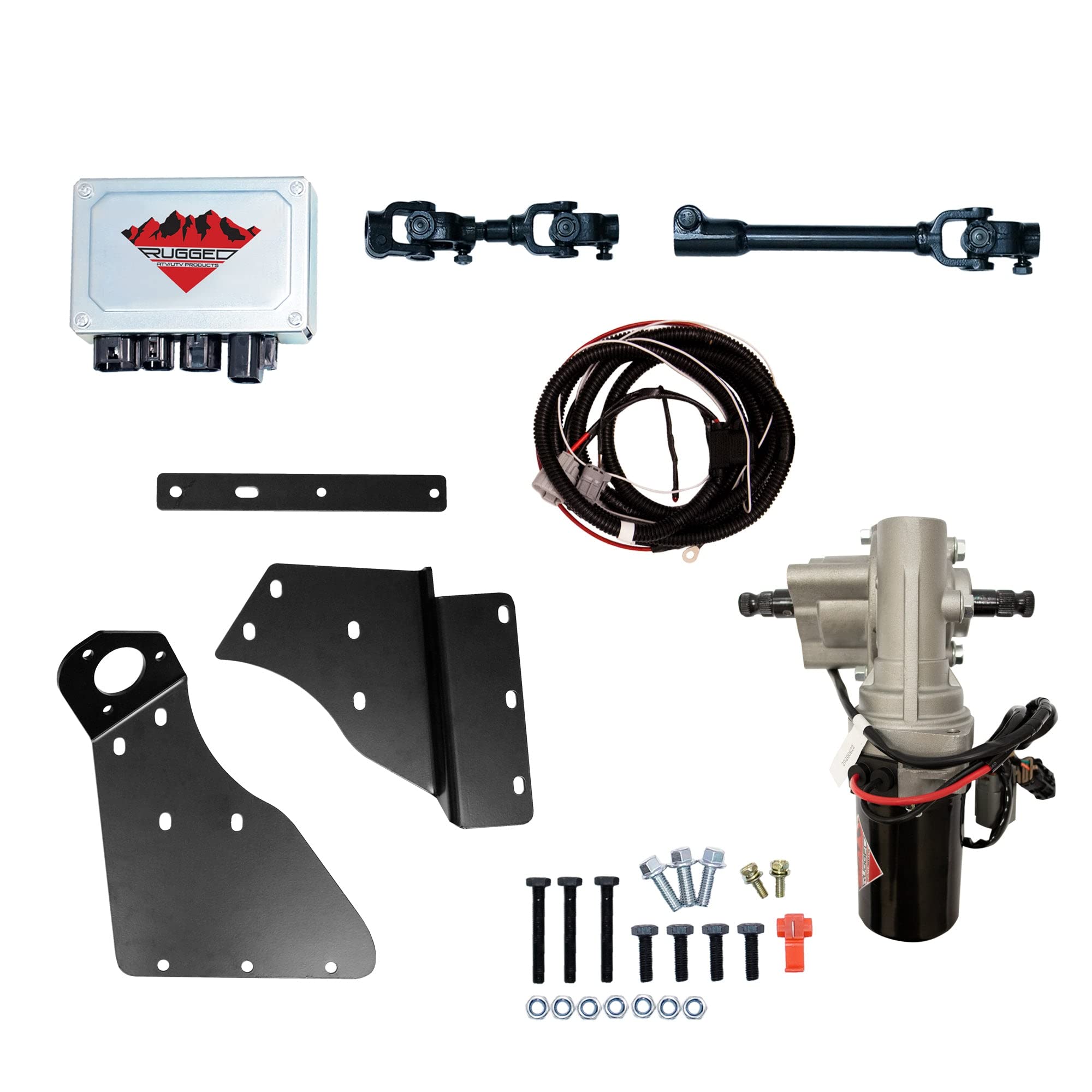 Rugged Front Electric Power Steering Kit For Honda Pioneer 700, A Bolt-On System, Steers Easily & Gets Rid Of Wheel Jerk/Bump Steer When Navigating Rough Terrains (See Fitment Details In Description)