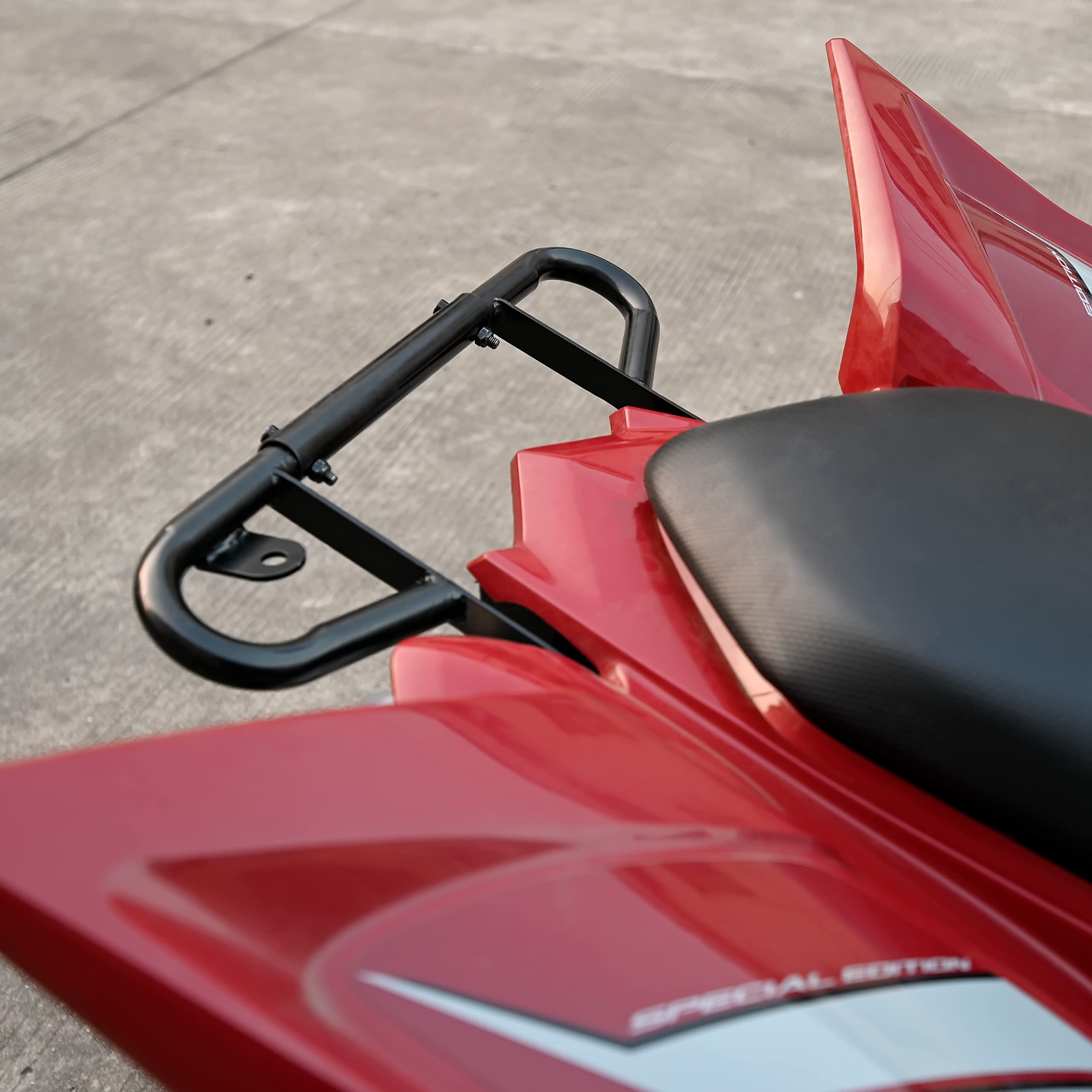 Sautvs Rear Wide Grab Bar Bumper Assembly Kit For Yamaha Raptor 700 2006-2024, Black Aluminum Rear Bumper Compatible With Yamaha