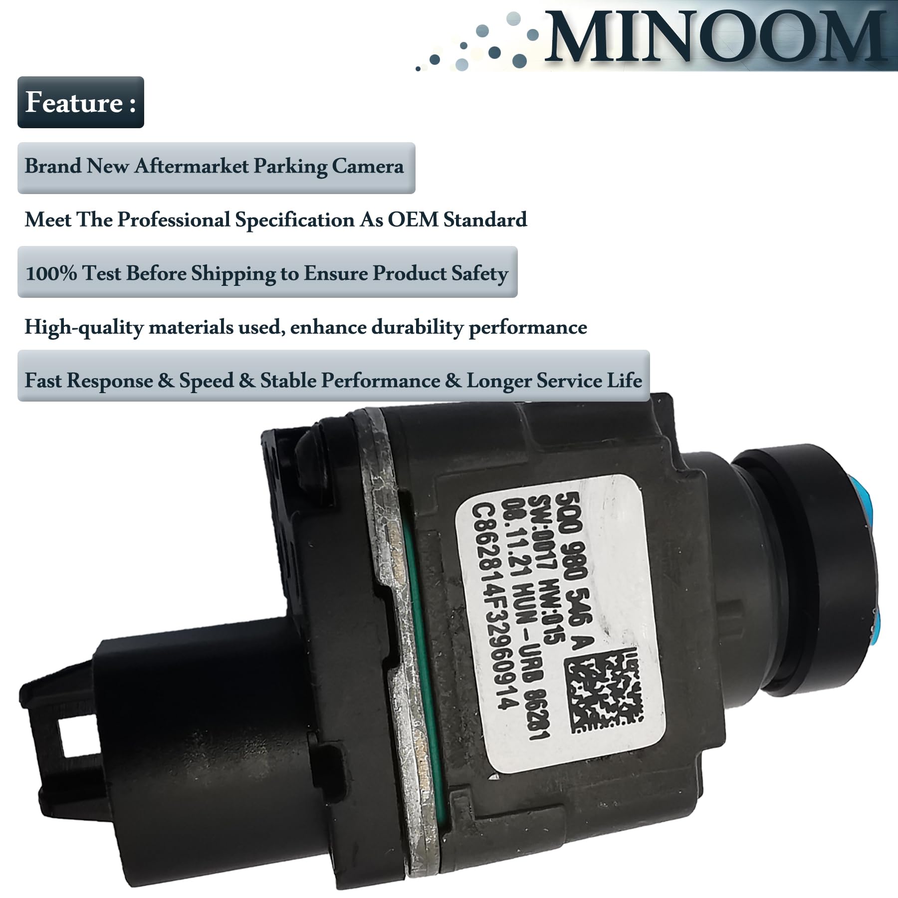 Minoom 5Q0980546A Front View Backup Parking Camera 360 Environment Surround Camera Replacement For Audi A4 A5 Q3 Q5 S4 S5 Bentle