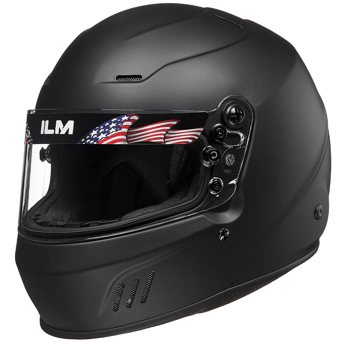 ILM Racing Helmet SA2020 Certified Small Matte Black Fiber Reinforced ...