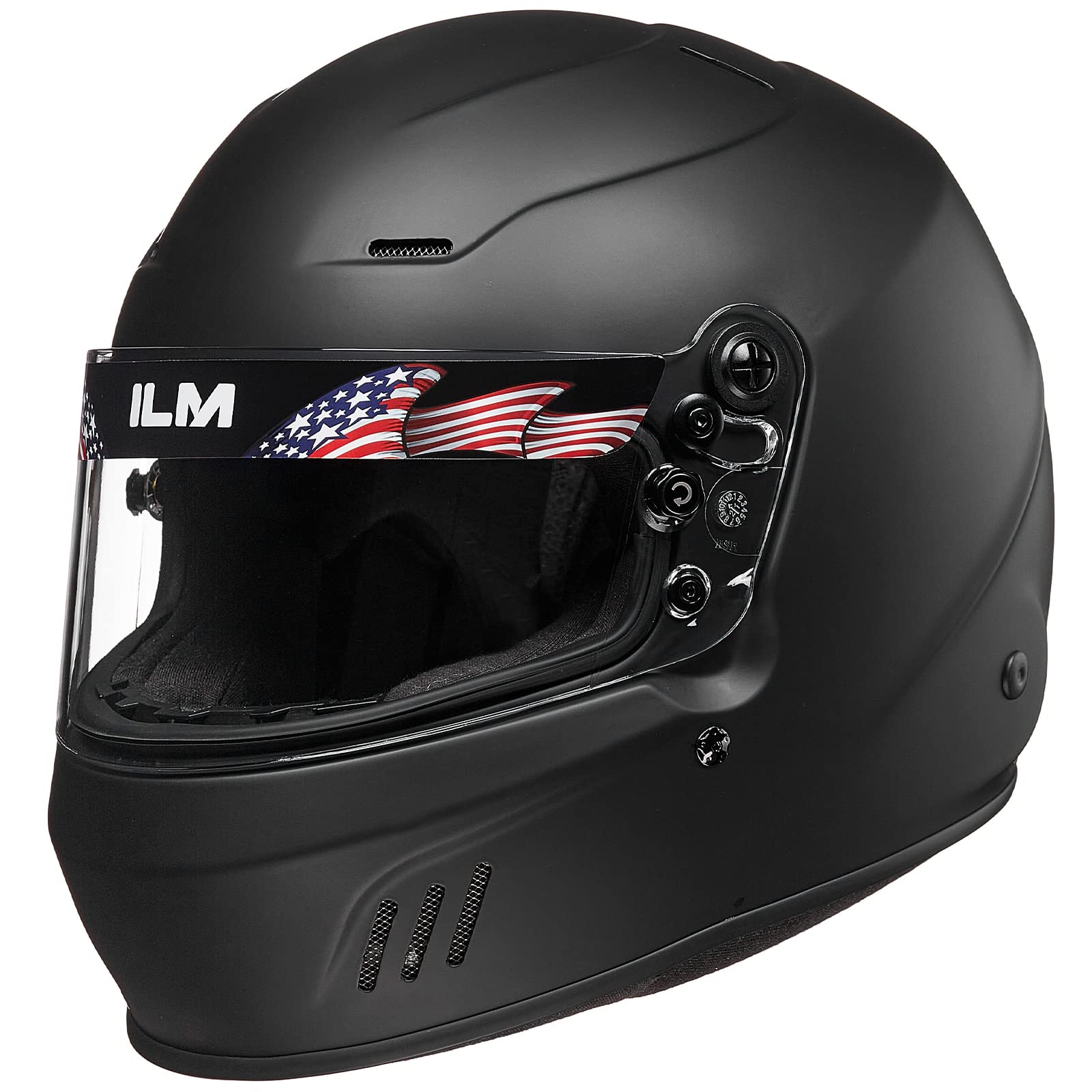 ILM Snell SA2020 Full Face Auto Car Racing Helmets for Men and Women Model 760(Matte Black, M)