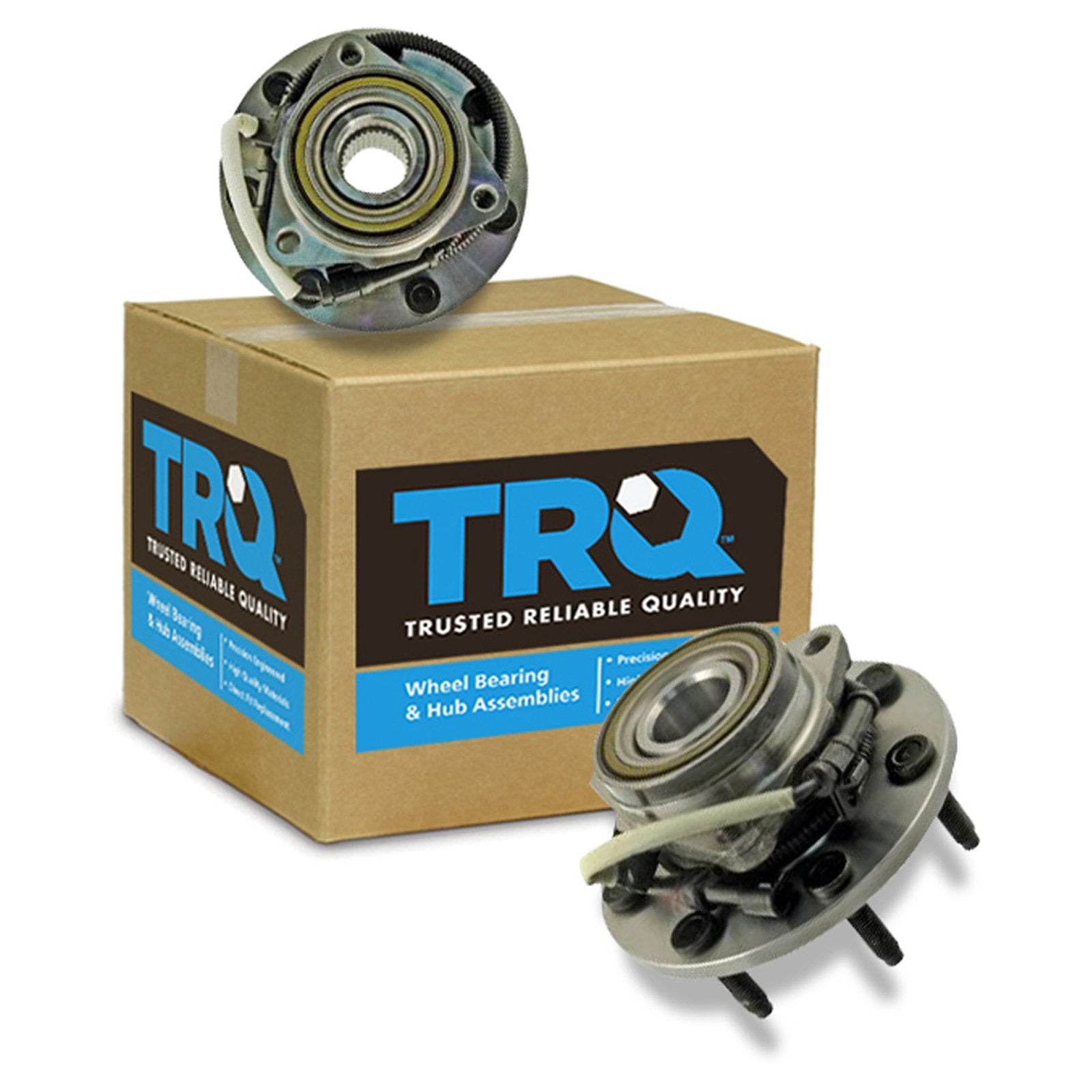 Trq Front Wheel Hub Bearings Assembly Set Compatible With 2000-2003 Ford F-150 2004 F-150 Heritage 1997-1999 F-250