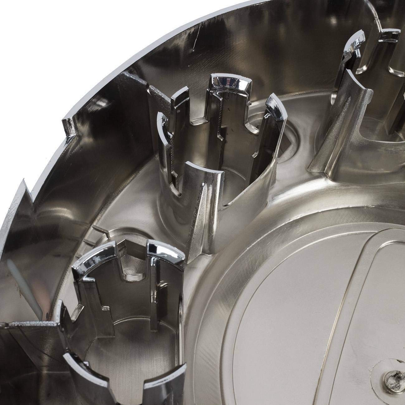 Karpal Front And Rear Wheel Center Hubcap Compatible With 2011-2018 Ram 3500 1-Ton Dually Drw, Alcoa Alloy, (2Pcs Front), (2Pcs, Rear)