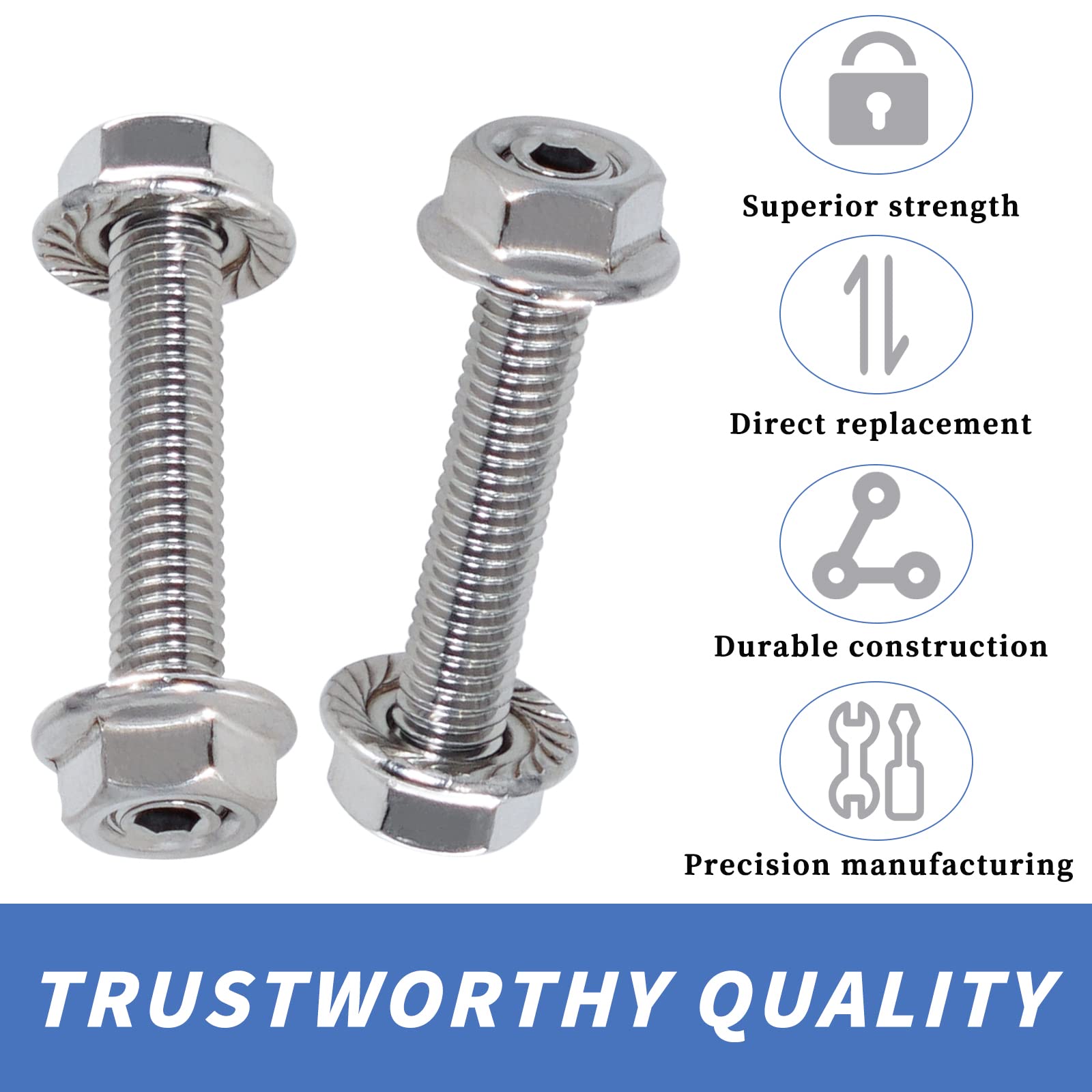 Gstp M8*1.25 Studs Kit Exhaust Studs And Nuts Kit Compatible With Ford 4.6L 5.4L F150 F250 Studs And Nuts Stainless Steel