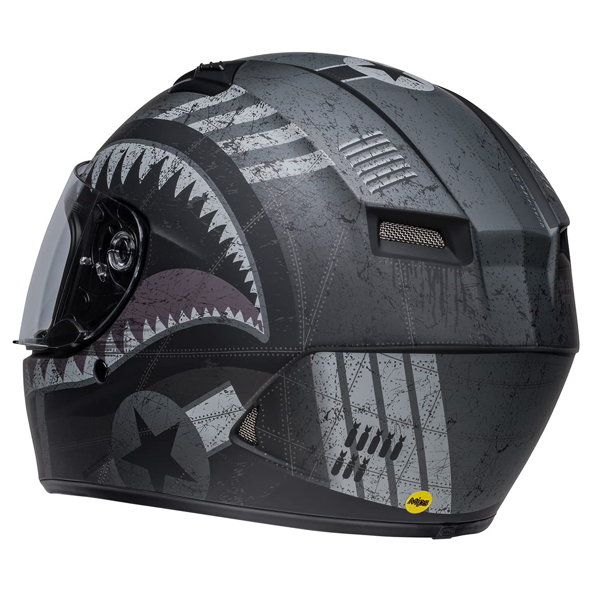 Bell Qualifier Dlx Mips Street Helmet (Devil May Care Matte Black/Gray - Small)