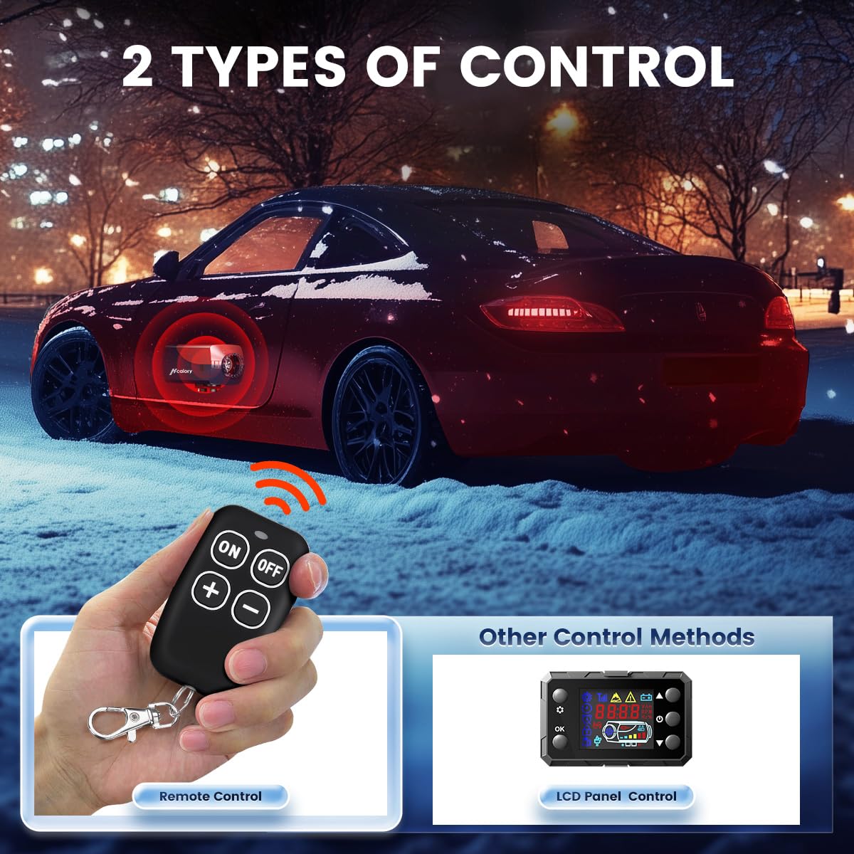 HCALORY 8KW Diesel Heater, 12V Diesel Air Heater with Remote Control and LCD Monitor, Harking bunk heater Automatic Adjustment,