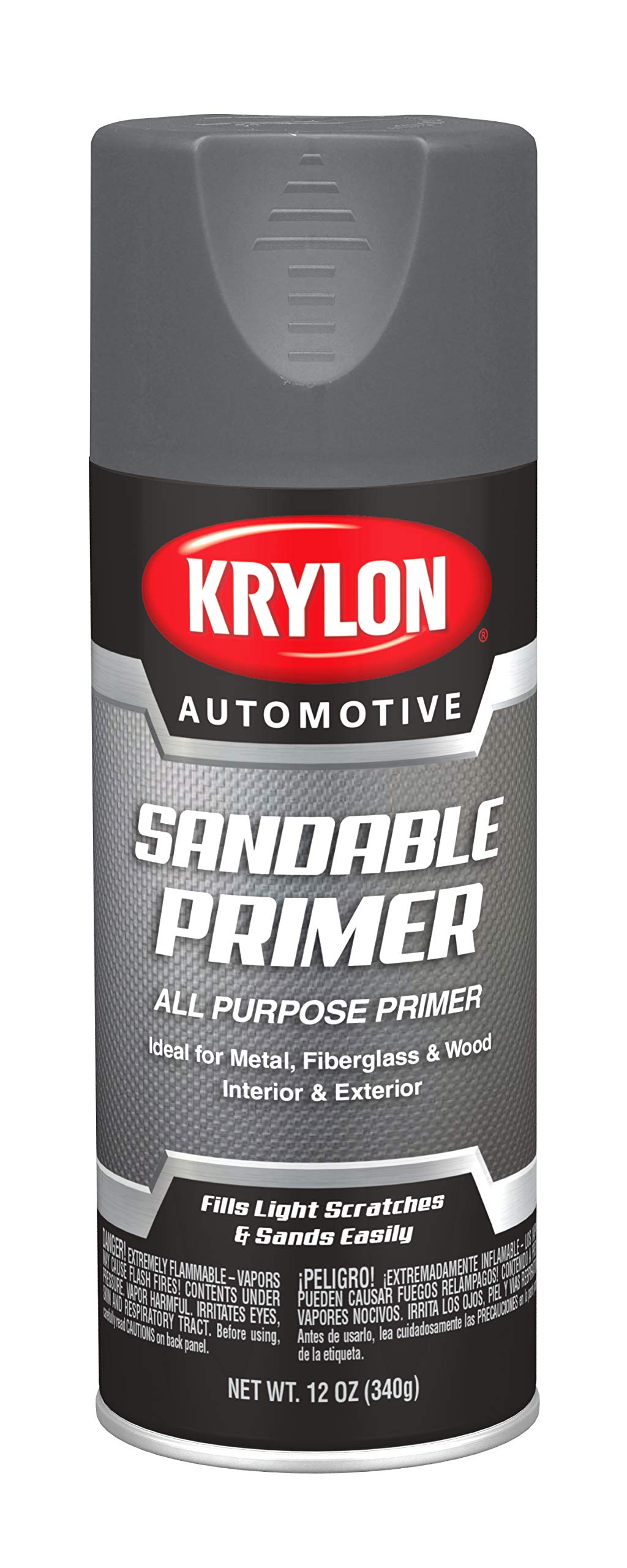 Krylon Automotive Sandable Primer, Gray, 12 Oz., Model Number: Ka8612007