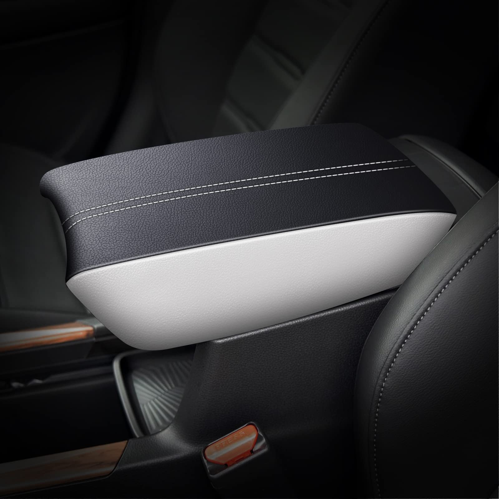 Aomsazto Armrest For Honda Crv 2017-2022 Black With White