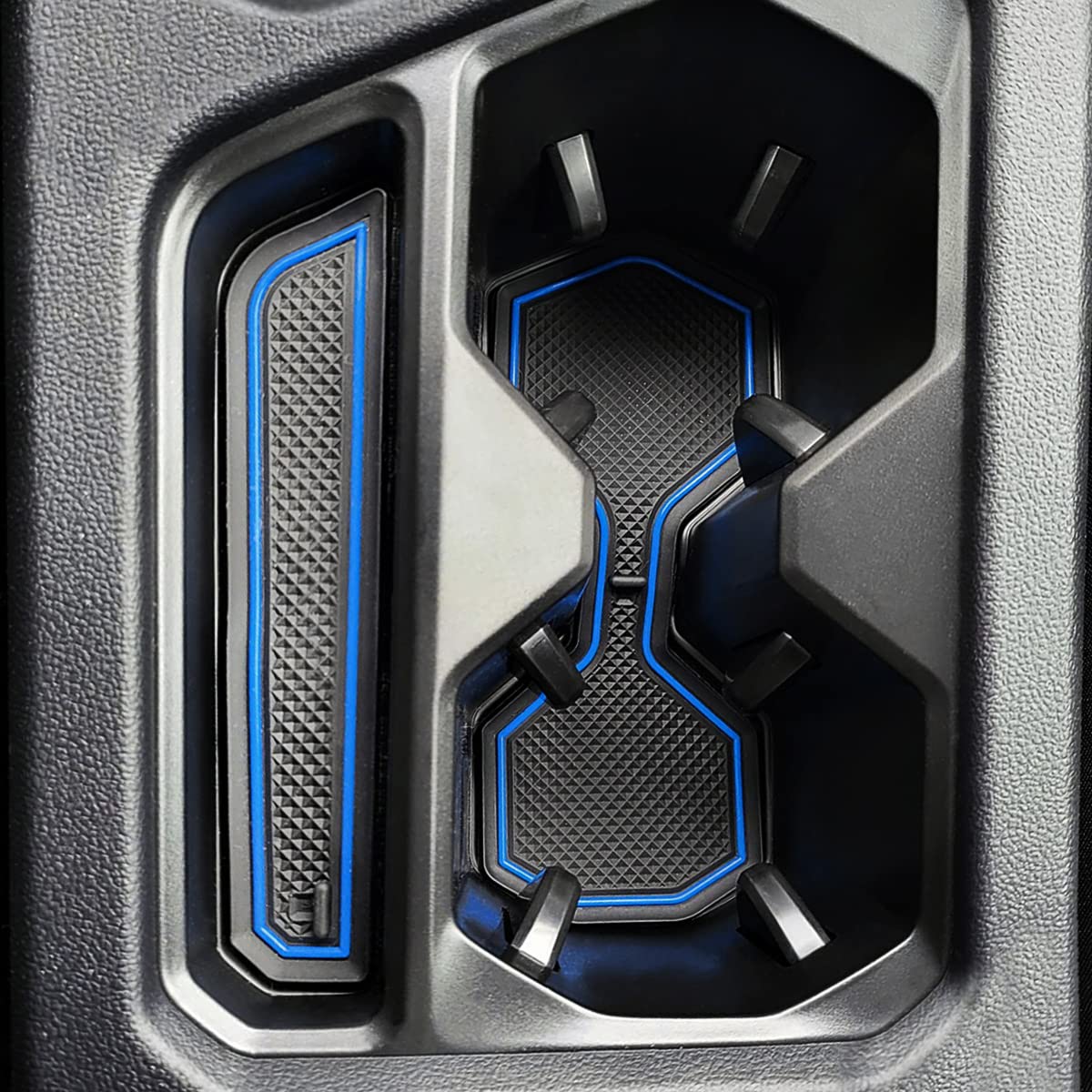 Auovo Anti Dust Cup Holder Insert Liners For Volkswagen Vw Taos Accessories 2024 2023 2022 Custom Fit Interior Mats 5Pcs (Blue)