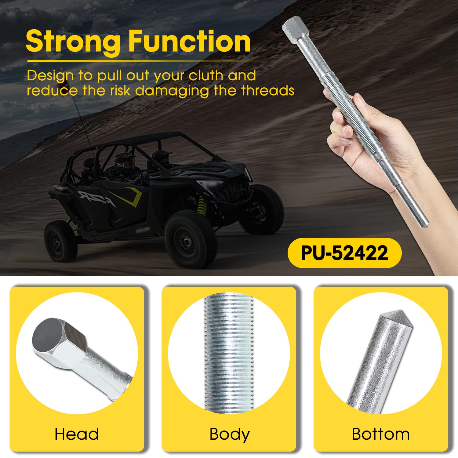 Primary Clutch Puller Clutch Removal Tool For Polaris Ranger 1000 / Rzr Pro Xp 2018 2019 2020 2021 2022 2023, Replace For Oem Pu-52422