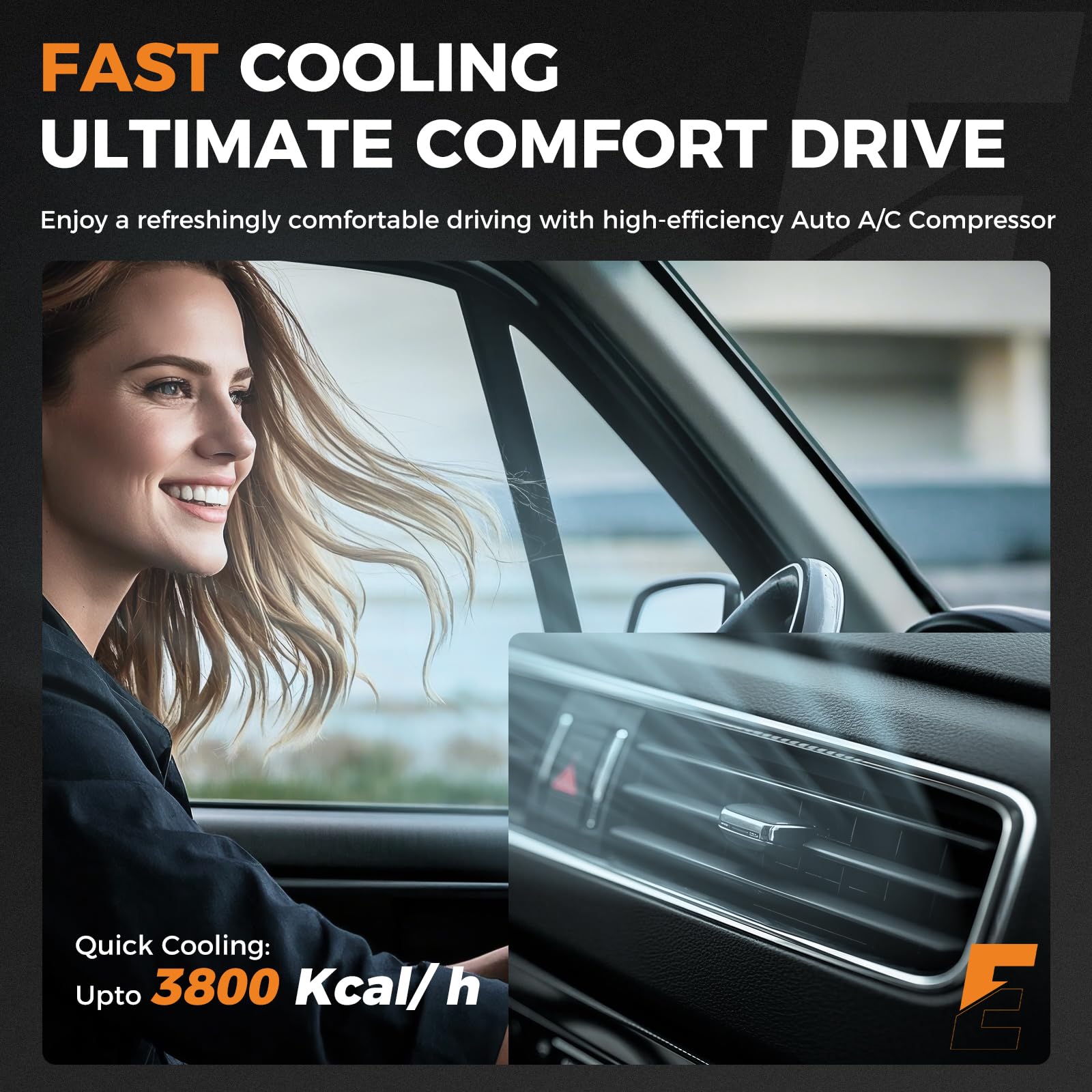 Autoexact Air Conditioner Compressor, AC Compressor w/Clutch for 1999-2009 Chevy Silverado 1500 5.3L 4.8L 4.3L 6L 6.2L, For 1999