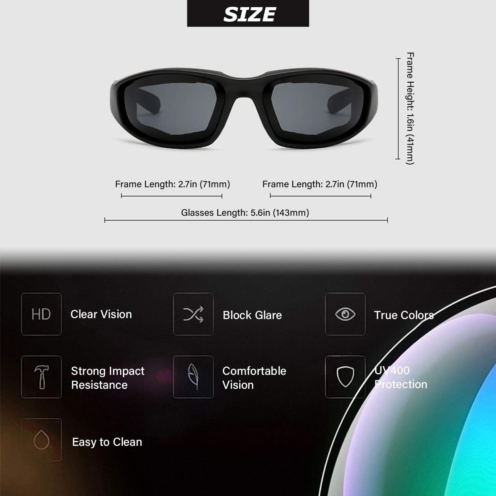 Peicees 4 Dirt Bike Motorcycle Goggles Uv Protection Dustproof Windproof Safety Glasses With 2 Skull American Flag Face Mask