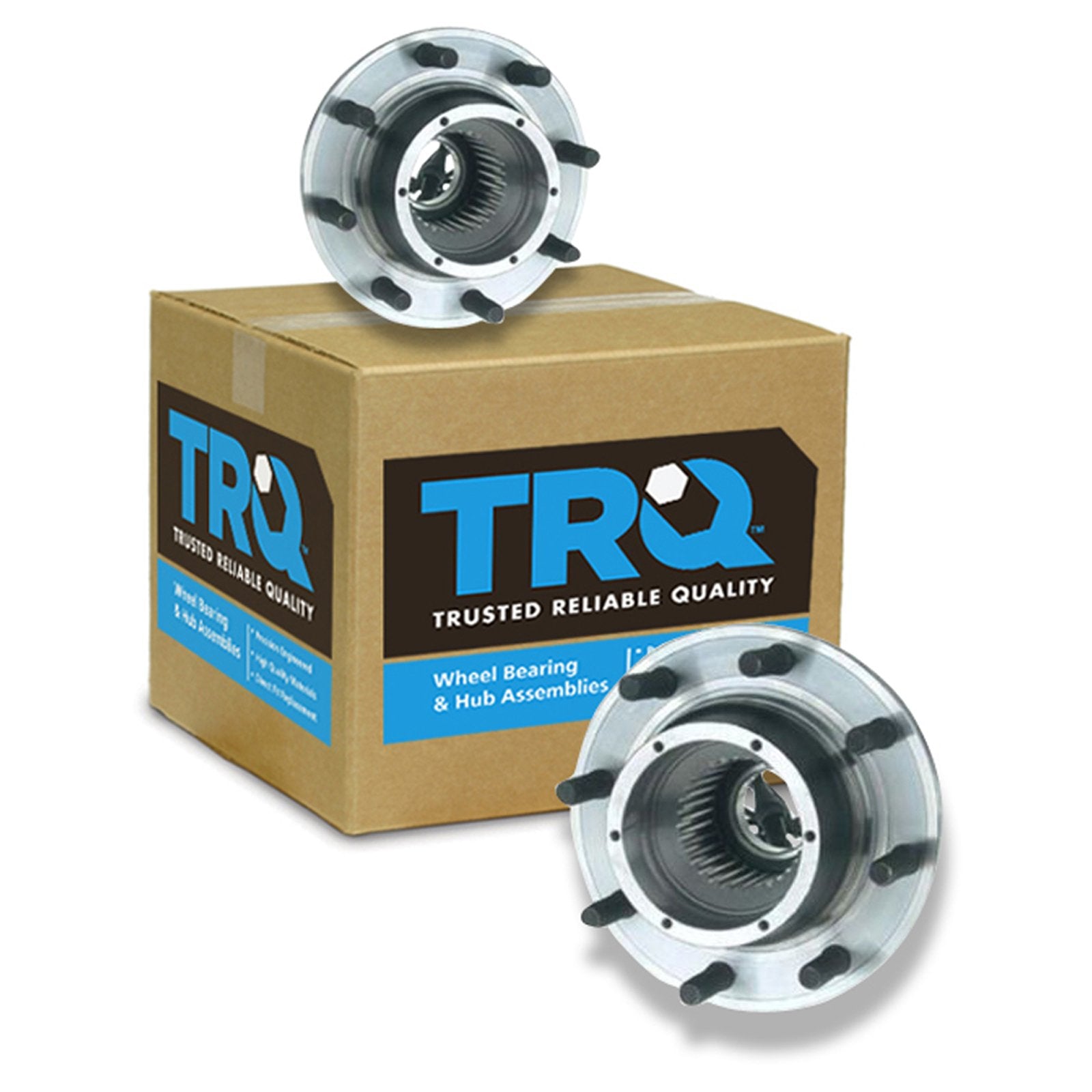 Trq Front Wheel Hub Bearings Assembly Set Compatible With 2005-2009 Ford F-250 Super Duty 2005-2010 F-350 Super Duty