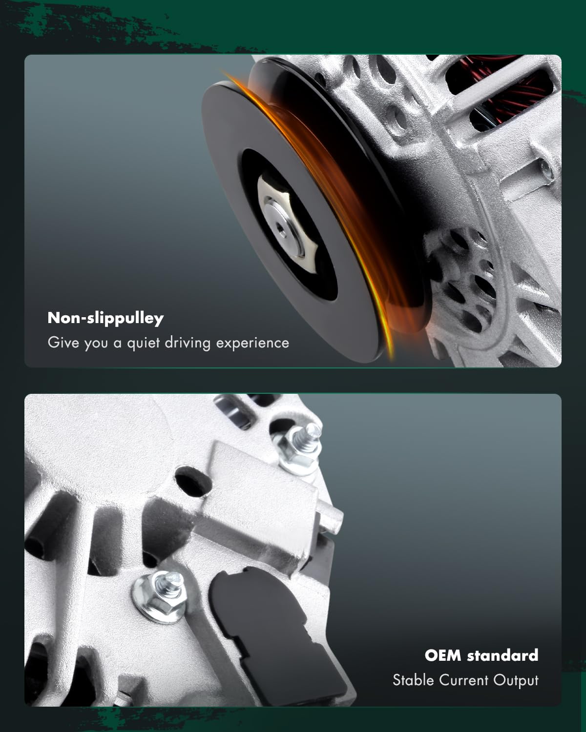 SCITOO Alternator Fits for Nissan Frontier 1998-2004, Xterra 2000-2004, 2.4L- 12V 70 Amp CW 1-Groove Pulley, Replace OE 13778