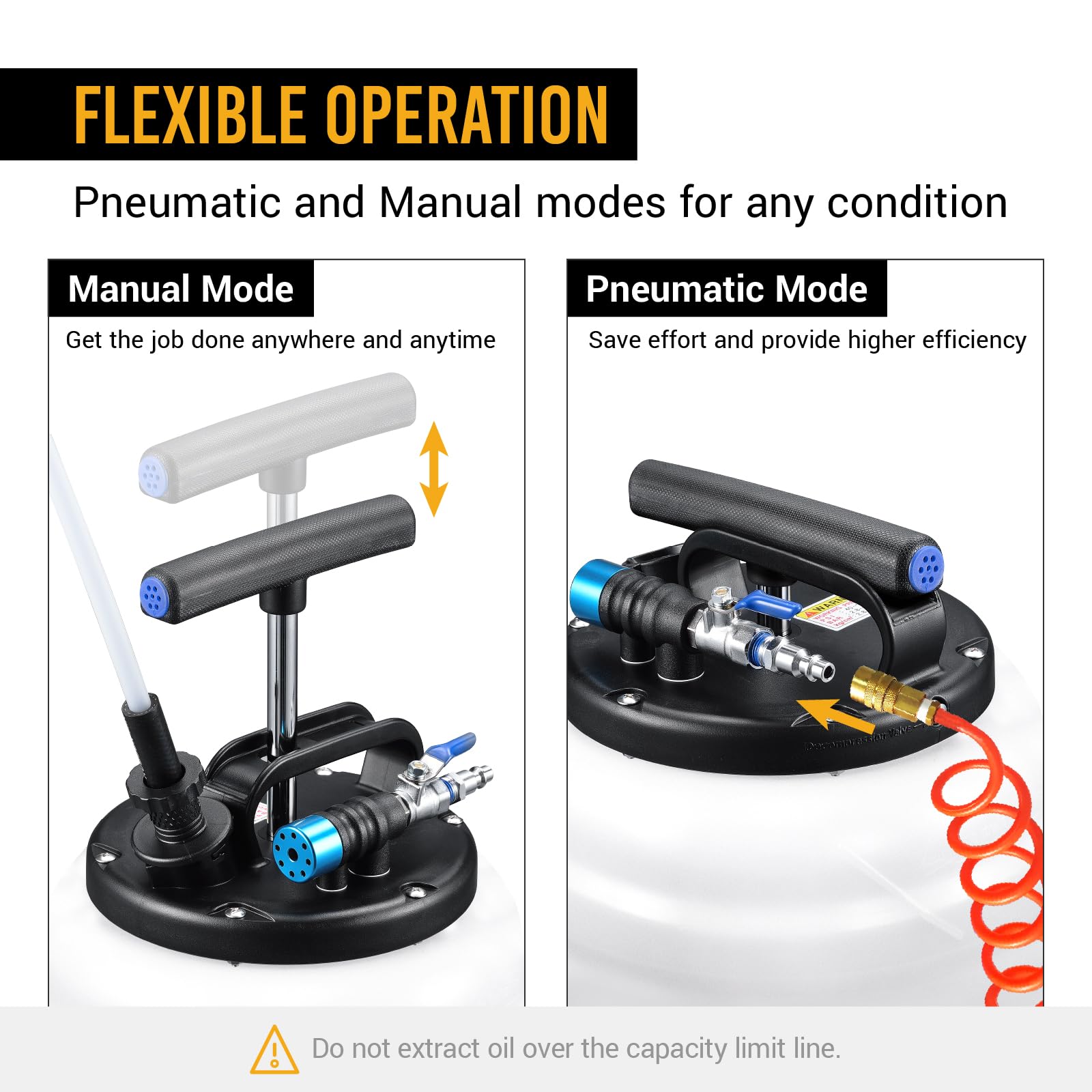 Ewk Patented 10.5L Pneumatic/Manual Oil Extractor For Oil Change Pump For Automotive Fluids Vacuum Evacuation