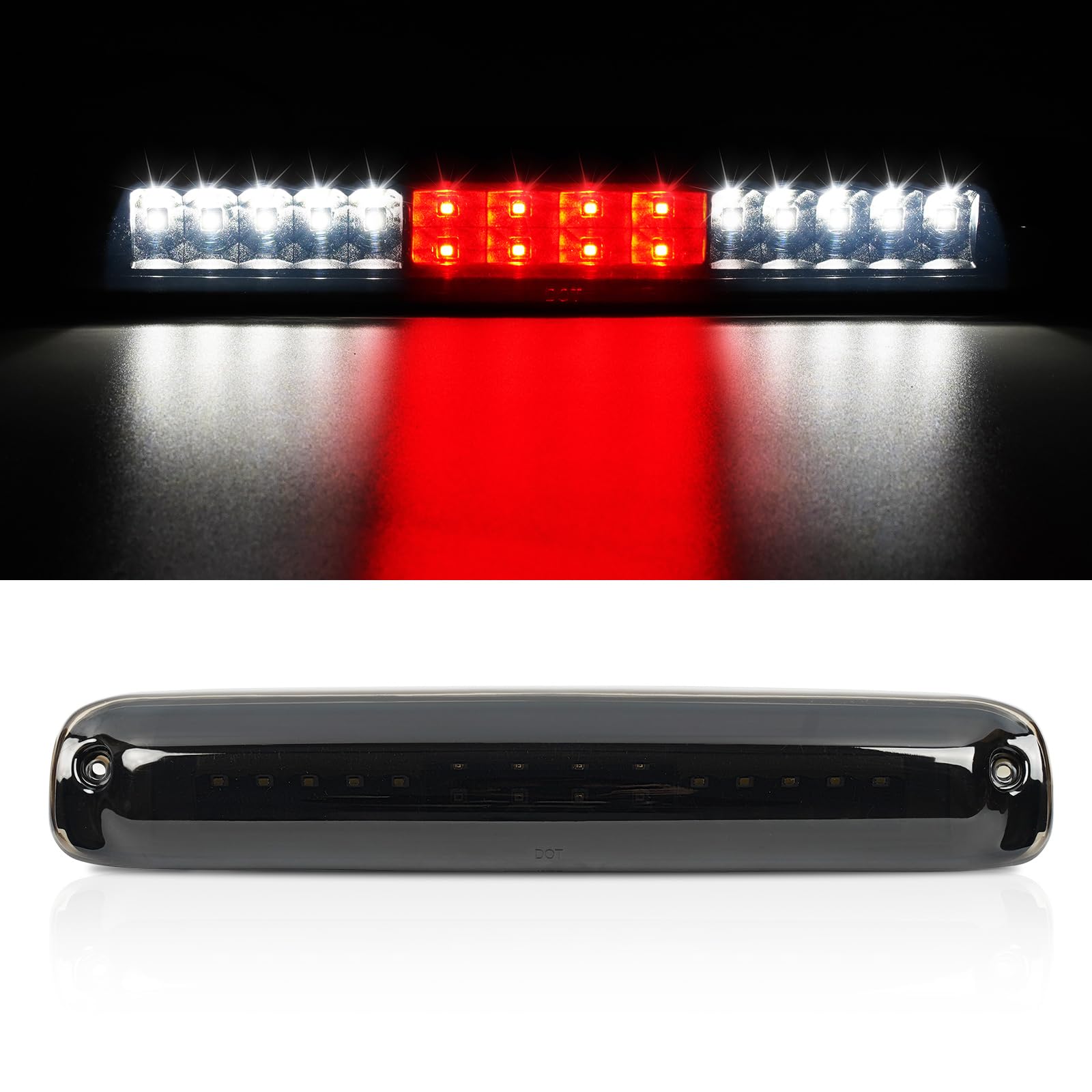 Bordan Led Third Brake Light Rear Cargo Lamp High Mount Stop Light, Red 3Rd Brake Lights Fit For 1999-2006 Chevy Silverado Gmc S