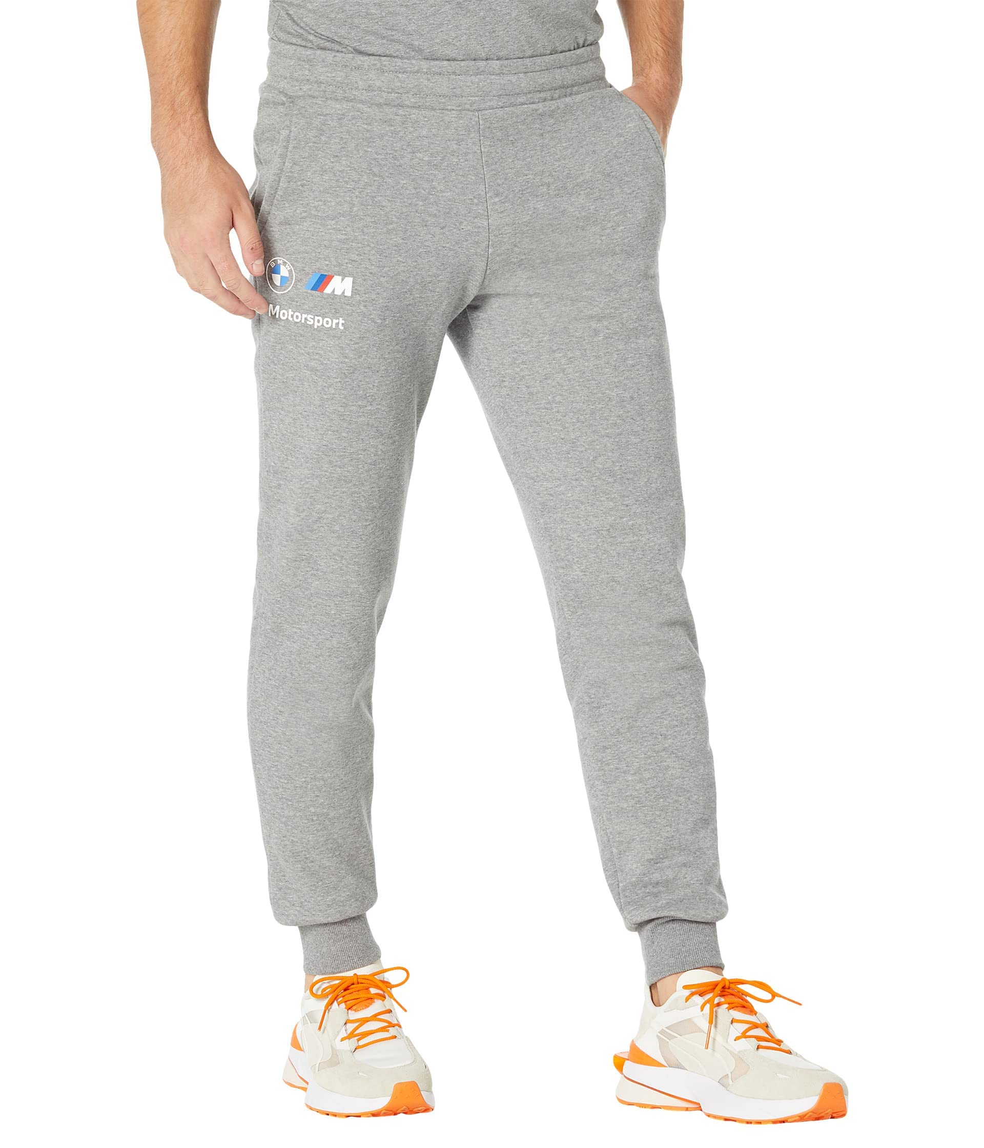 Puma Men'S Standard Bmw M Motorsport Essentials Fleece Pants, Medium Gray Heather, Xx-Large
