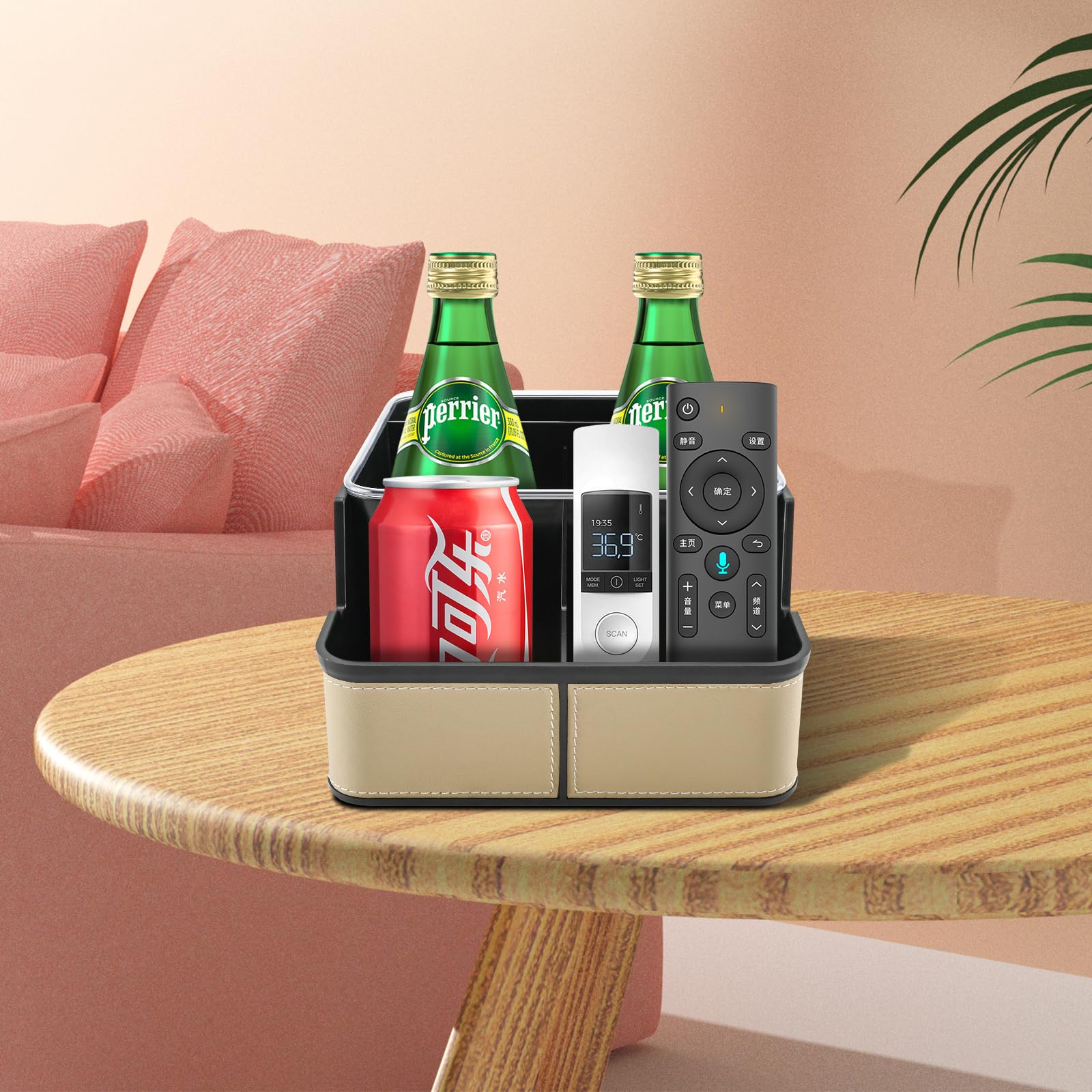 Car Organizer Between Back Seat,Car Armrest Storage Box With 3 Compartment,Multifunctional Car Interior Storage Box With Cup Hol