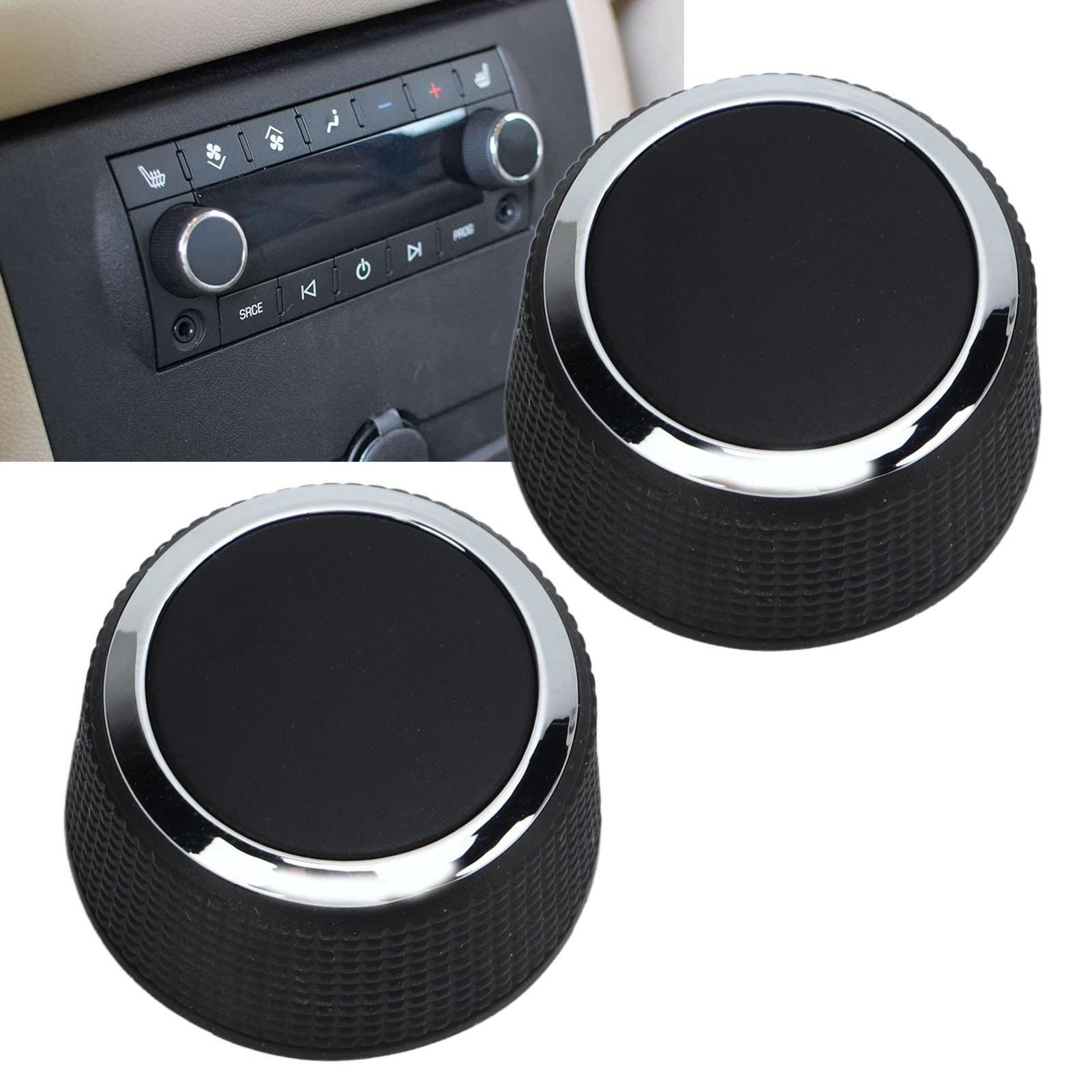 Rear Radio Volume Control Knob, 2 Pcs Rear Radio Volume Control Knob 22912547 Replacement For Suburban 2007-2013