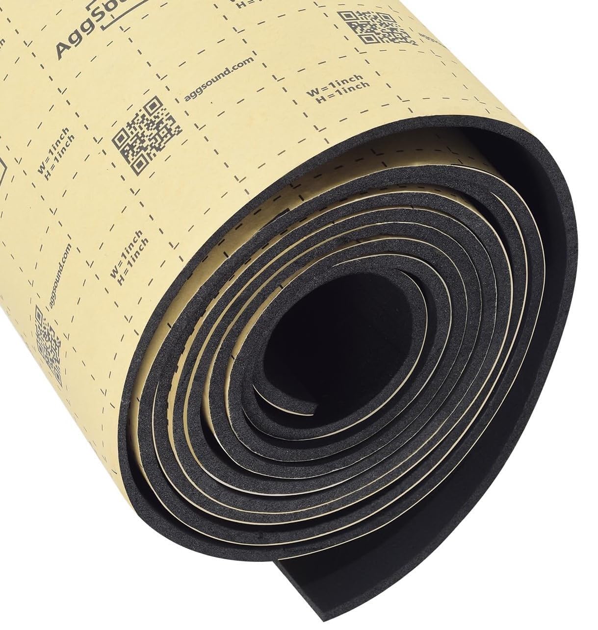 Aggsound 157Mil 6Sqft Roll Pack Sound Deadener For Cars-Auto Closed Cell Foam Noise Deadening Material-Heat Shield Insulation Dampening Mat