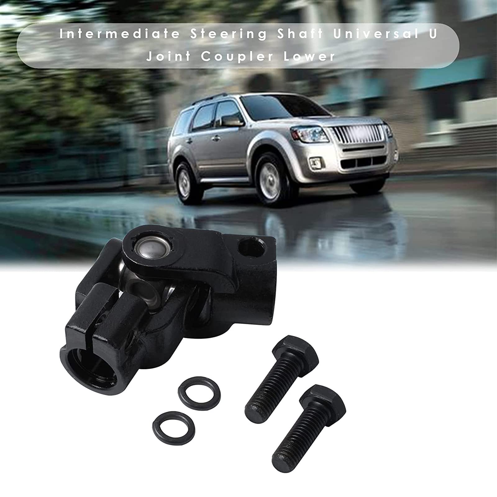 425-358 Intermediate Steering Shaft Universal U Joint Coupler Lower Compatible with Ford Escape 2008-2012,Compatible with Mercury Mariner Mazda Tribute 2008-2011,Replaces Part 8L8Z3B676E 8L8Z3B676C