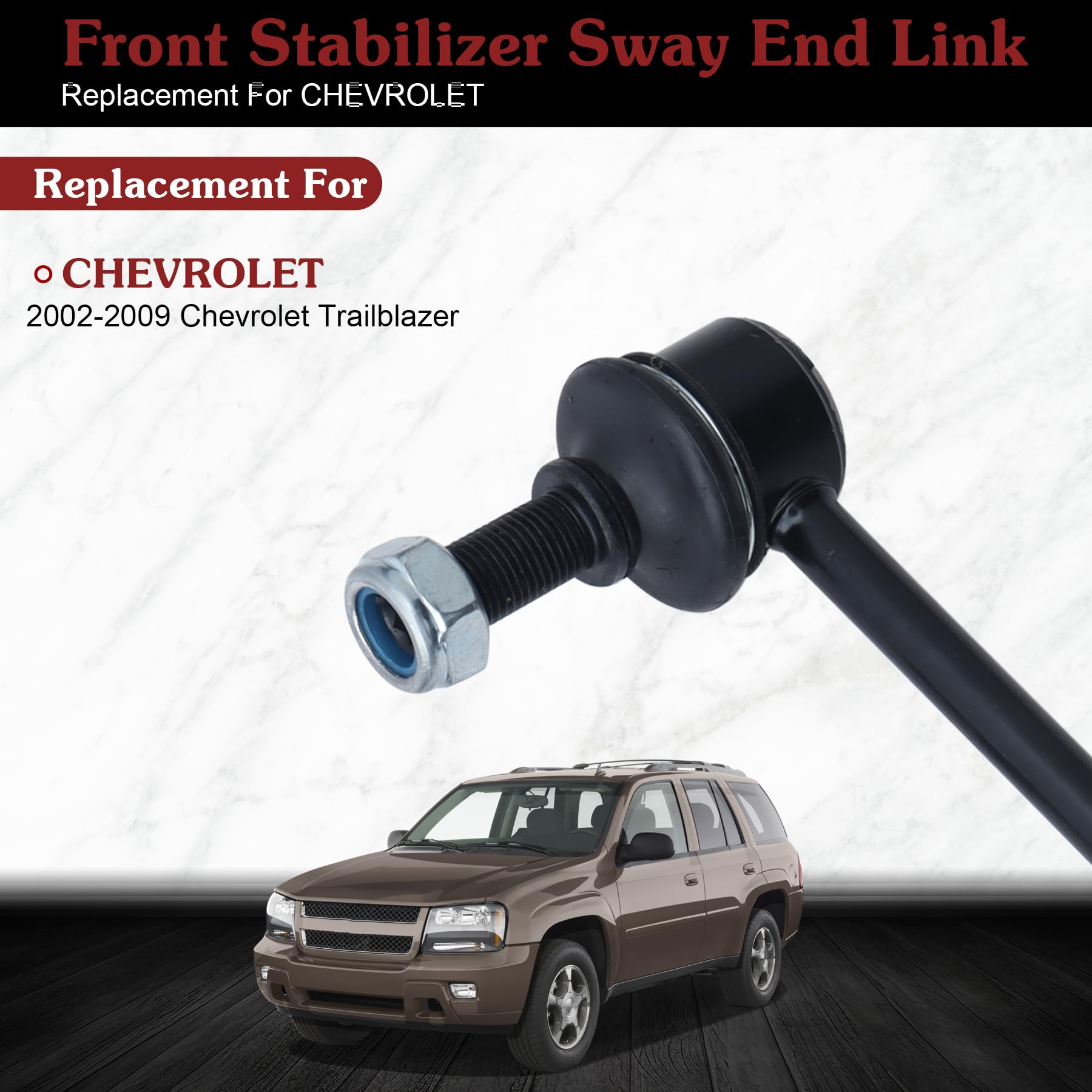 Stiueoav K6667 K6668 Sway Bar Link - Rear Stabilizer End Link Compatible With 2002 2003 2004 2005 2006 2007 2008 2009 Trailblaze