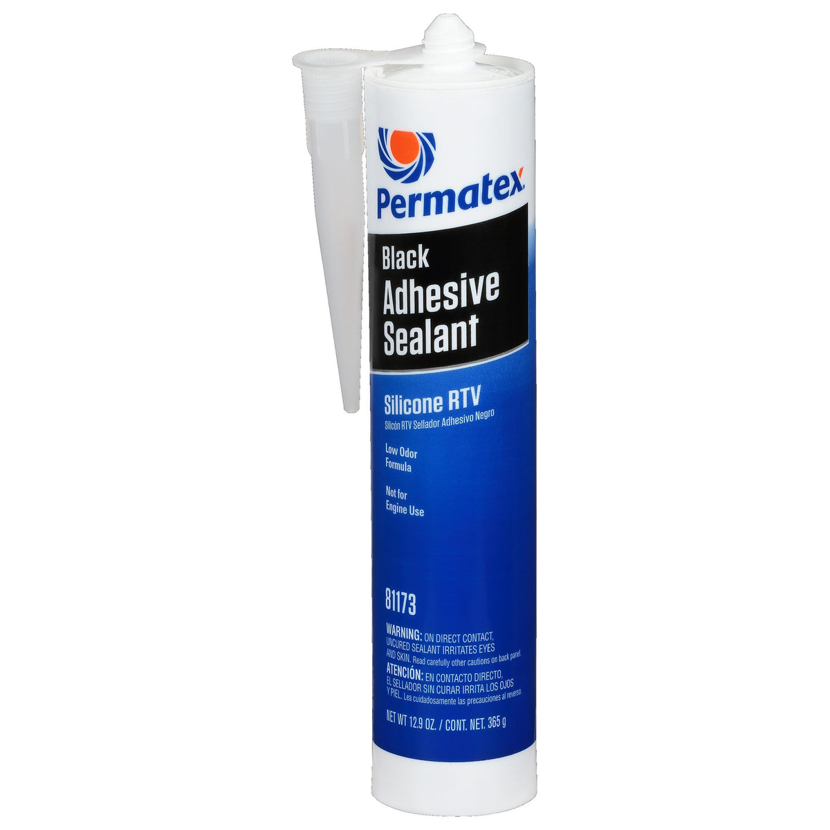 Permatex 81173 Black Silicone Adhesive Sealant, 12.9 Oz