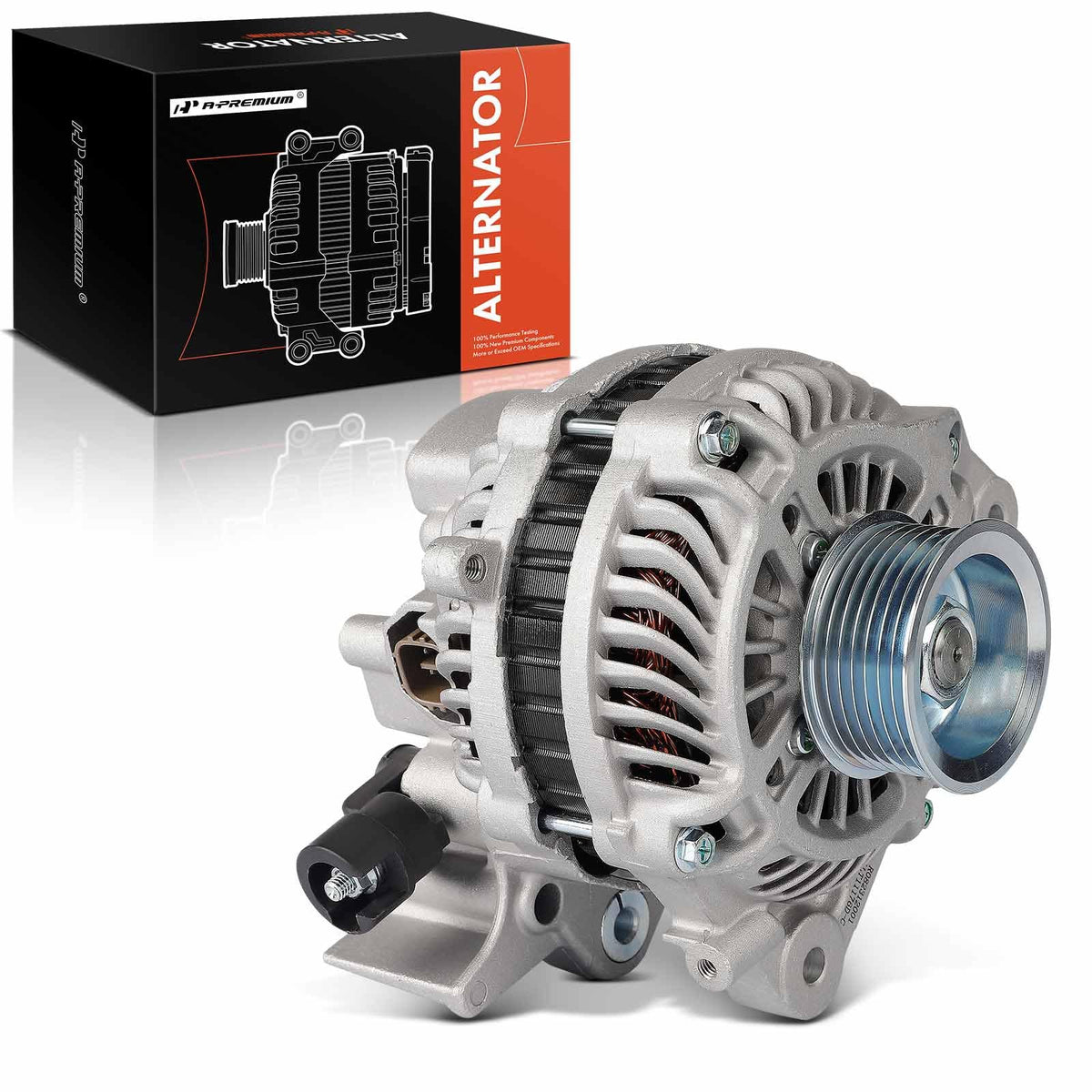 A-Premium Alternator Compatible With Honda Civic 2006 2007 2008 2009 2010 2011 L4 1.8L, 80A 12V Cw 7-Groove Pulley, Replace# 31100Rnaa01, 31100Rnaa012M2