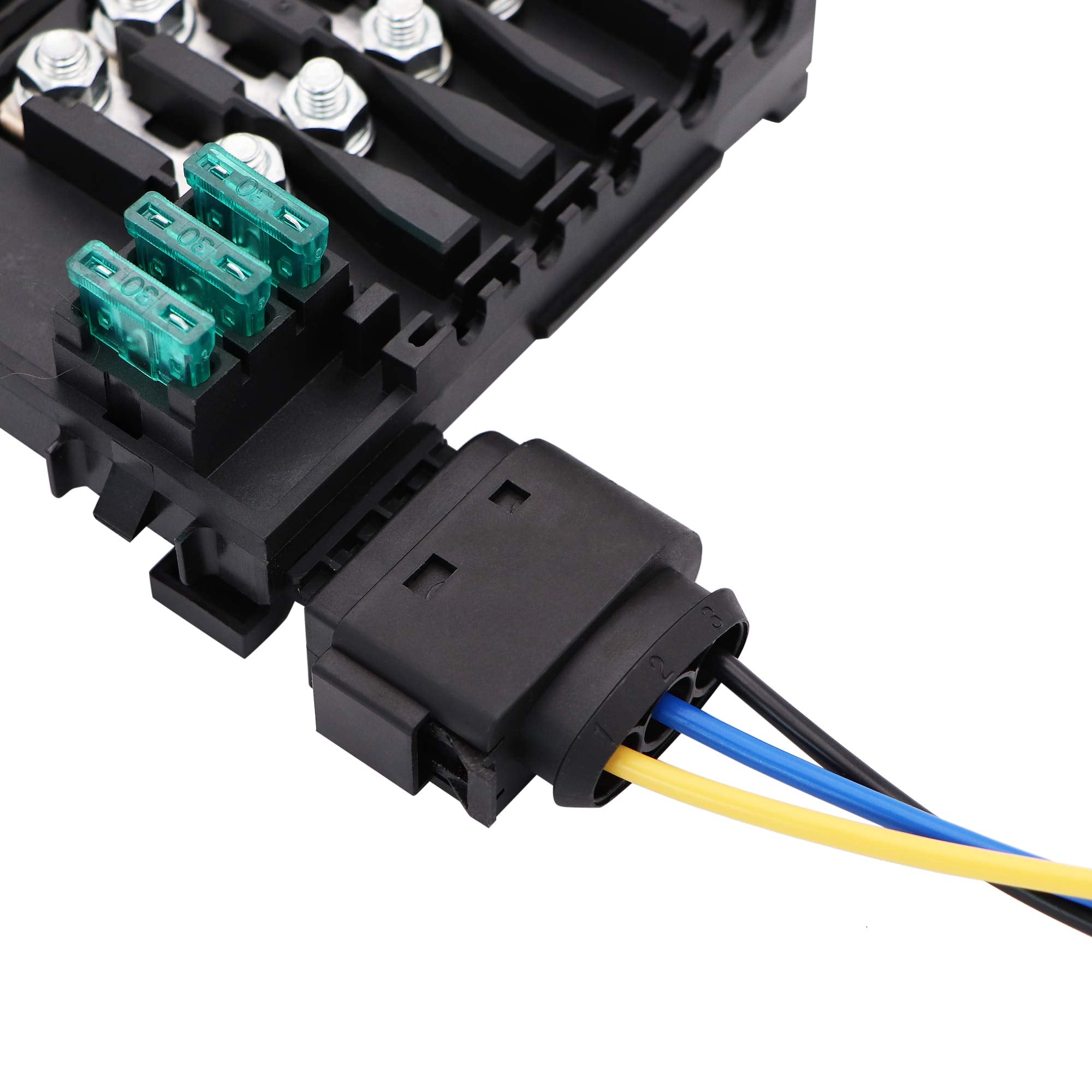 Battery Fuse Box Terminal 1J0937550 Compatible With 99-04 Vw Beetle Jetta Bora Golf Mk4 With Wiring Harness Pigtail Connector