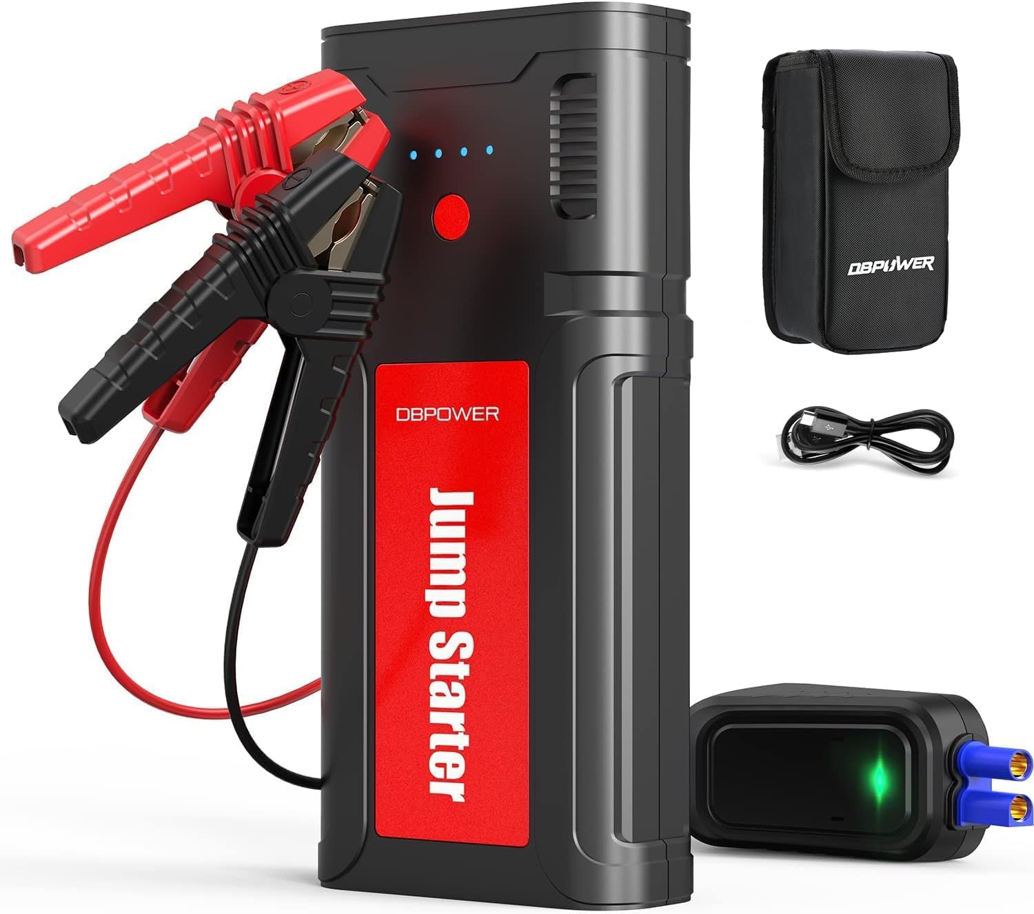 Dbpower Jump Starter 2750A Peak 76.96Wh Portable Car Jump Starter (Up To 10L Gas/8L Diesel Engine) 12V Auto Battery Booster Pack
