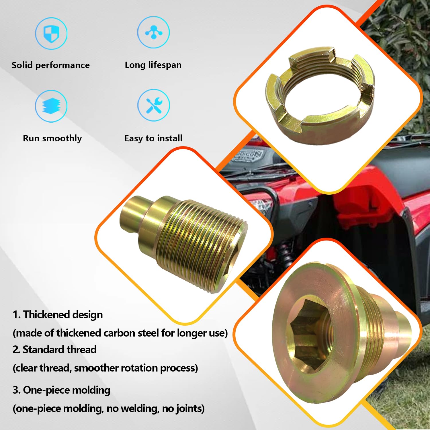 Biglknm Swingarm Bearing Seal Kits & Bolts & Lock Nuts & Cap Rebuild Kit For Recon 250 Trx250 Trx250Te Fourtrax 300 Trx300 Ranch