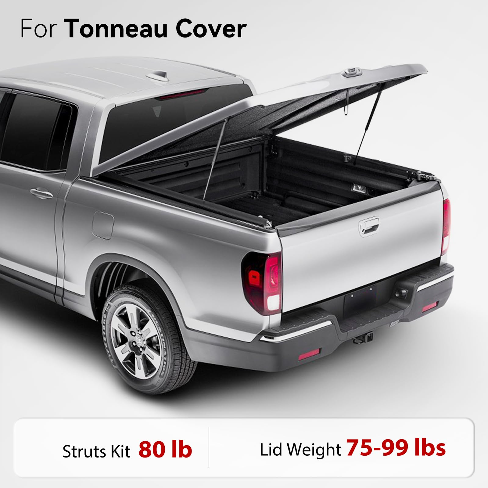 Vepagoo 23 Inch 80Lbs/356N Per Gas Strut Shock Lift Support For Truck Bed Cover Pickup Cab Shell Window Lift And Other Heavy Dut